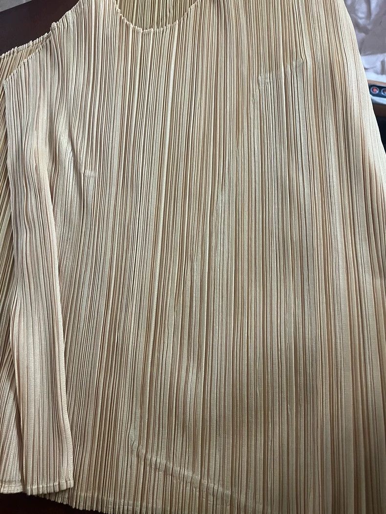 Issey Miyake issey miyake size:3 Light yellow pleated vest Size XXS / US 00 / IT 34 - 1 Thumbnail