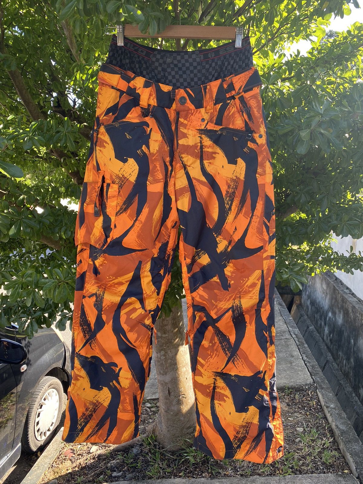 image of Color Ski Pant Estivo Orange Camo, Men's (Size 34)