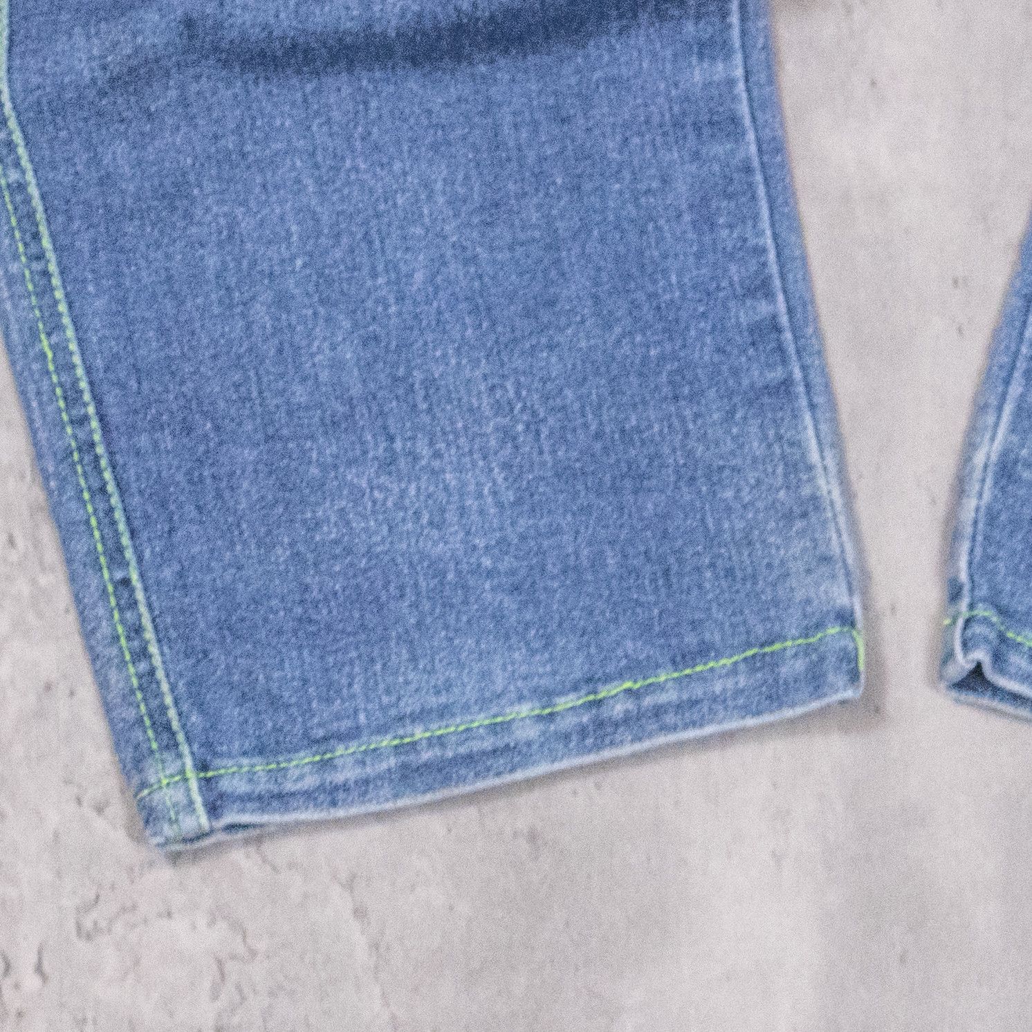 Carhartt × Dickies × Vintage Y2K 2000's Contrast Stitch Double Knee Denim Jeans Pant's Size US 26 / EU 42 - 6 Thumbnail
