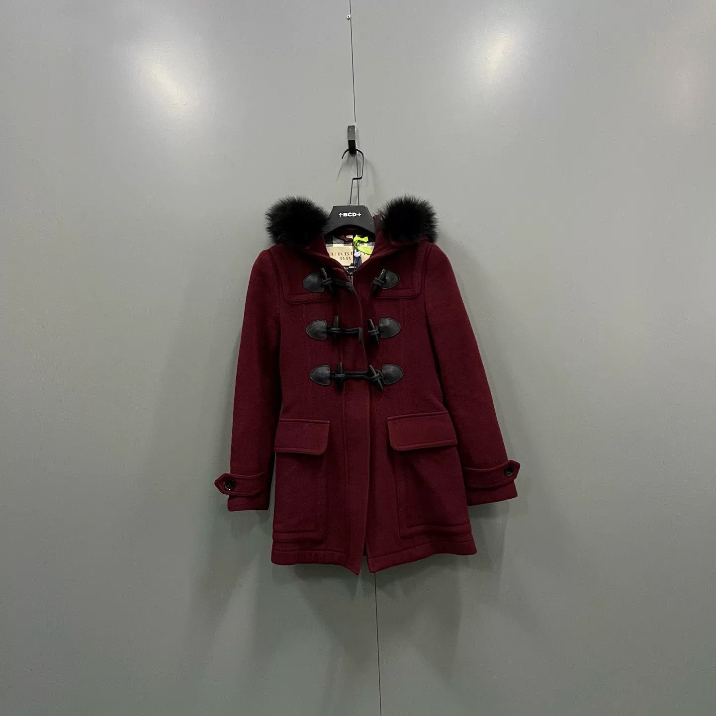Burberry Burberry Burgundy Toggle Coat Size 34 Size US XS / EU 42 / 0 - 1 Thumbnail