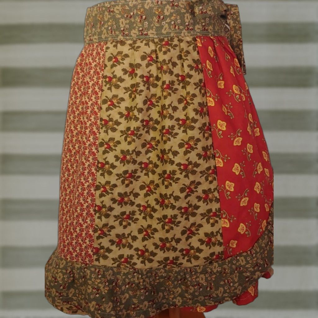 MadeMe VINTAGE Patchwork Women S-L Wrap Skirt Floral Ruffle Mini Hippie Festival Bohemian Size 28" / US 6 / IT 42 - 1 Thumbnail