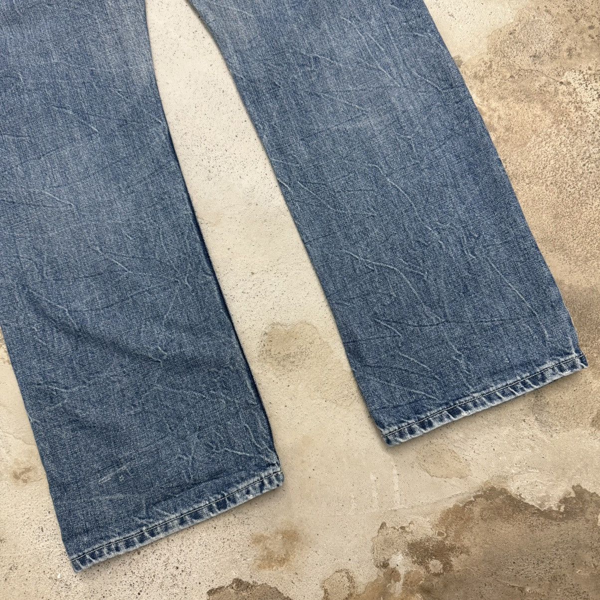 Japanese Brand Vintage Y2K Buckle Back Lightning i6w9 wash Denim Pants Size US 35 - 11 Thumbnail
