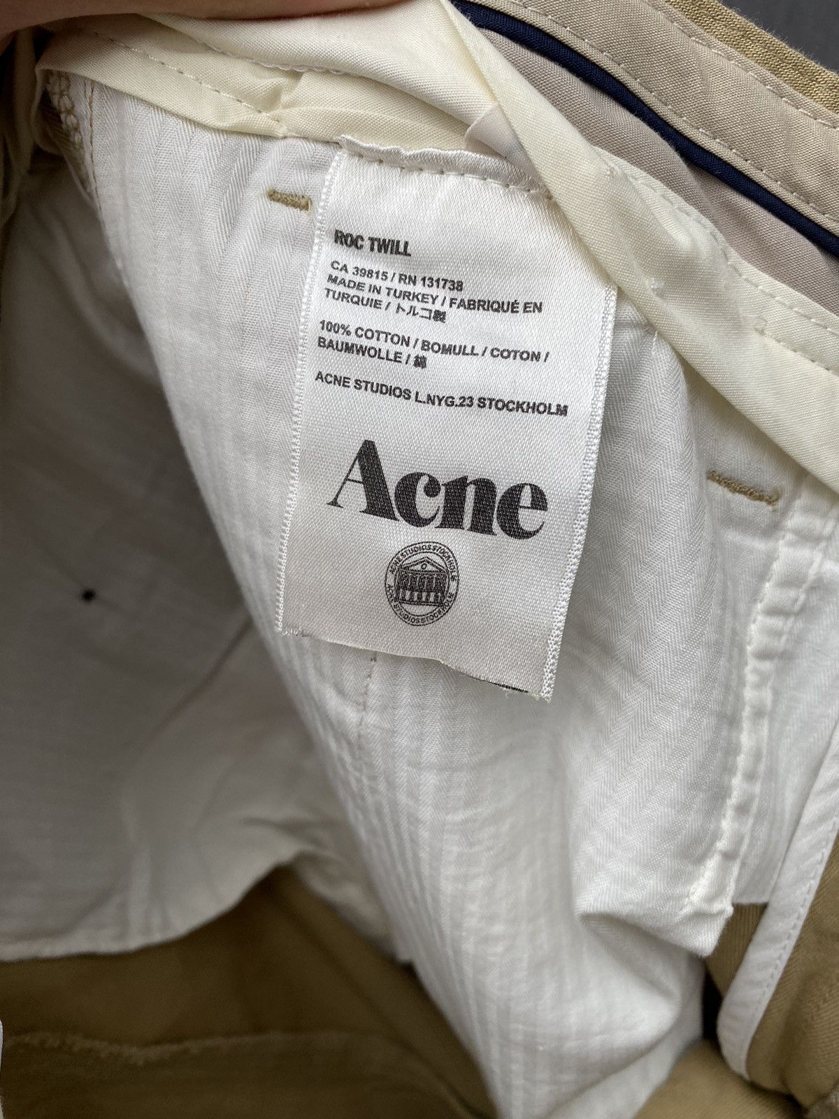 Acne Studios Acne Studios Roc Twill beige cotton pants size 46 Size US 44 / EU 60 - 5 Thumbnail