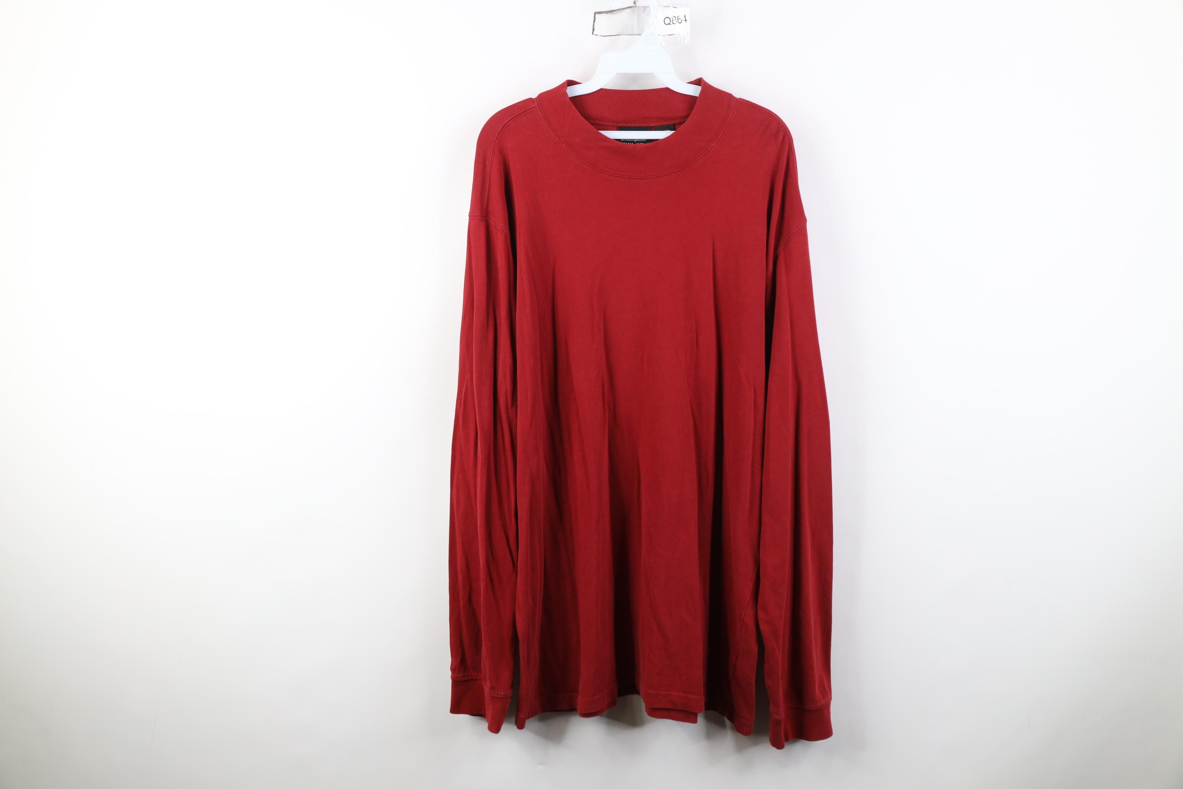 Eddie Bauer Vintage 90s Eddie Bauer Thermal Ribbed Mock Neck T-Shirt Size US L / EU 52-54 / 3 - 1 Thumbnail