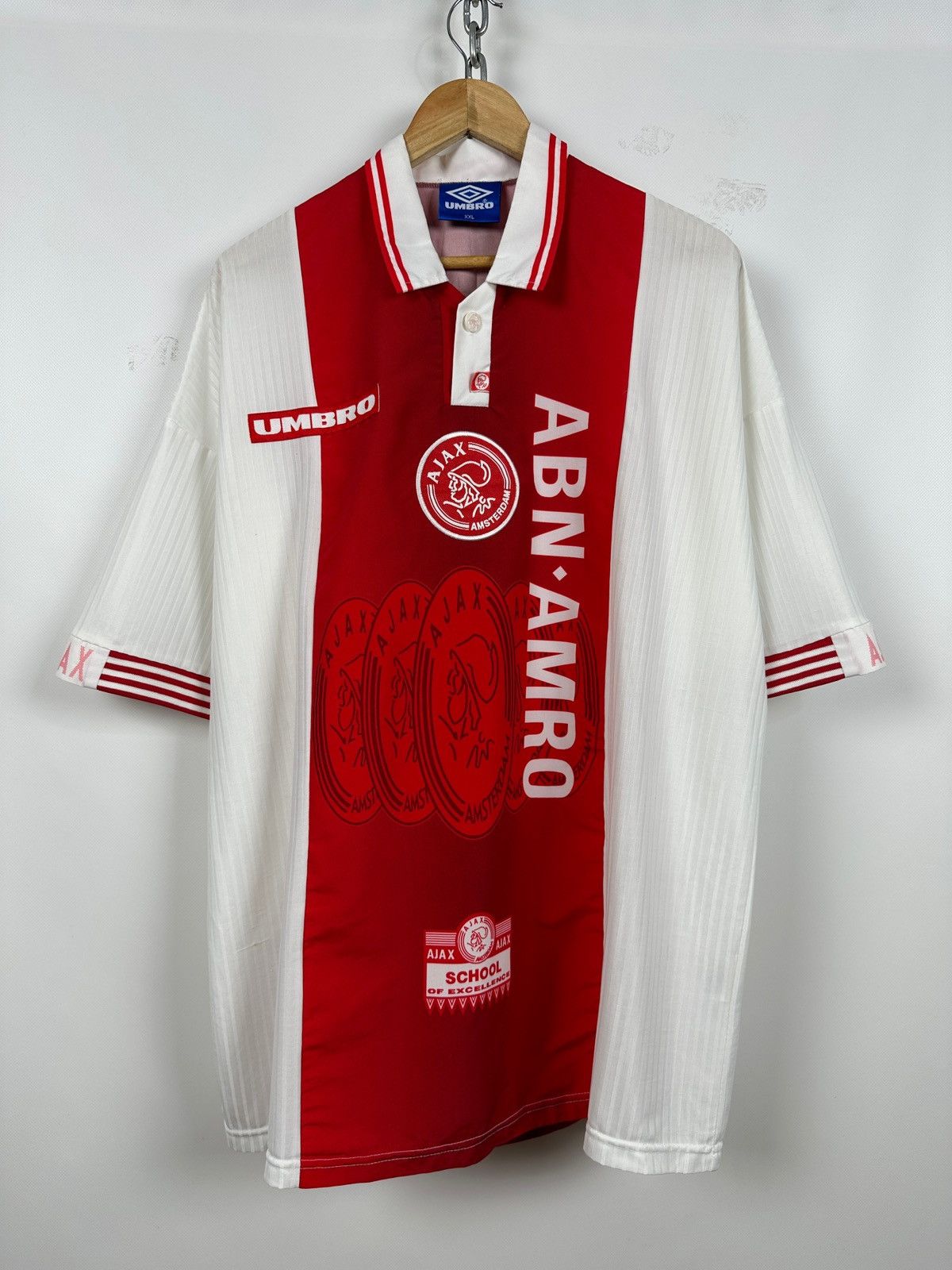 Umbro 1997 Umbro Ajax Amsterdam Litmanen #10 Vintage Soccer Jersey Size US XXL / EU 58 / 5 - 1 Thumbnail