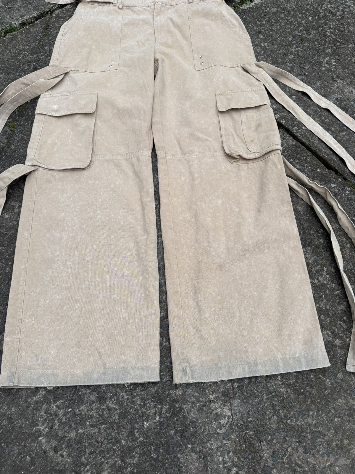 Japanese Brand Avant Garde Rick Owen’s Style Bondage Stripe Cargo Pants Y2K Size 34" / US 12 / IT 48 - 5 Thumbnail