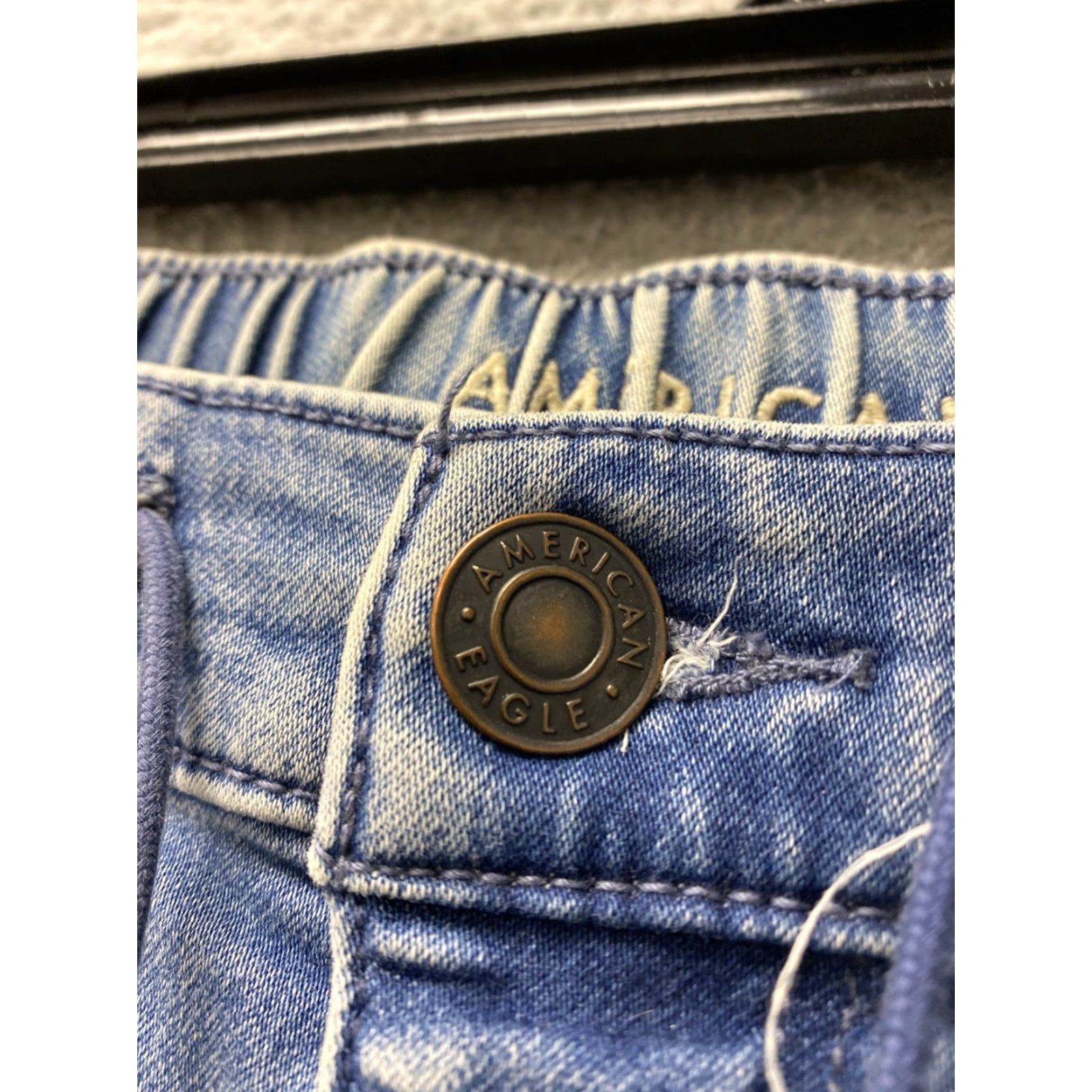 American Eagle Outfitters American Eagle Outfitters Jeans Pants Womens Slim Joggers Regular 16 Light Wash Blue Cotton Blend Denim with Pockets Size 25" / US 0 / IT 36 - 4 Thumbnail