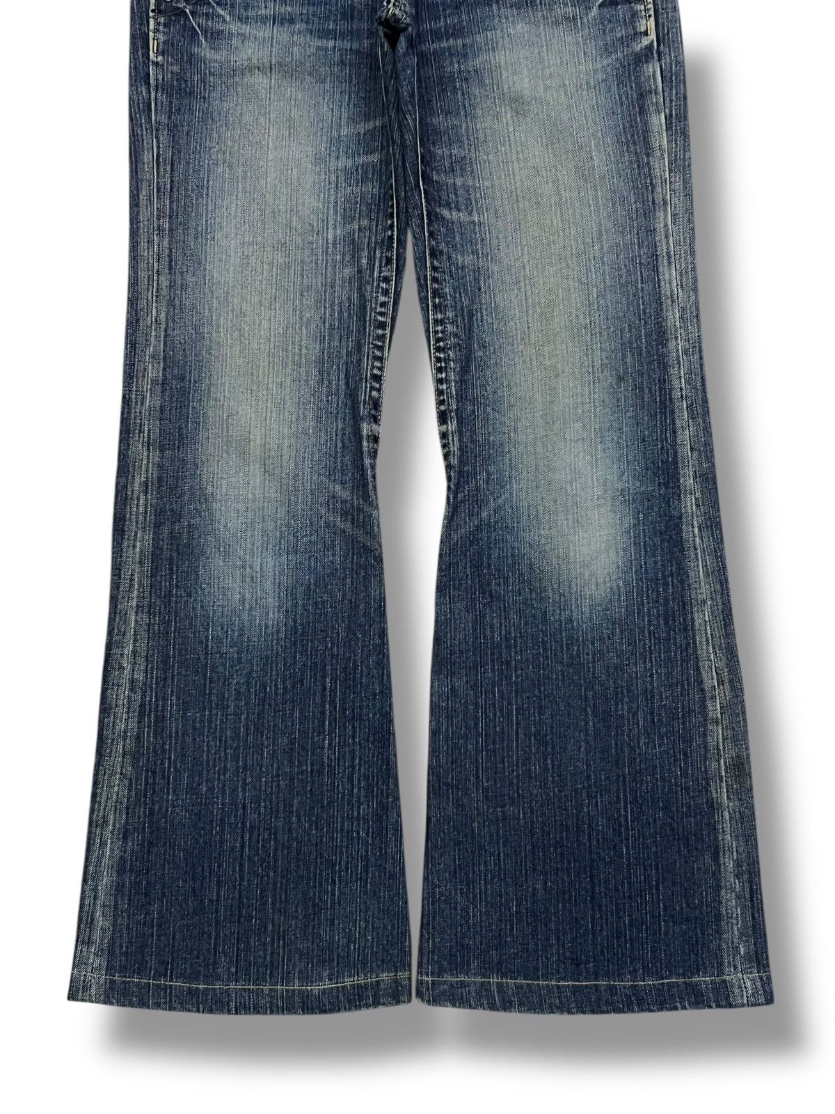 Big John Bell Bottom Vintage 00s Big John Japan - Faded Wash Jeans Size 29" - 6 Thumbnail