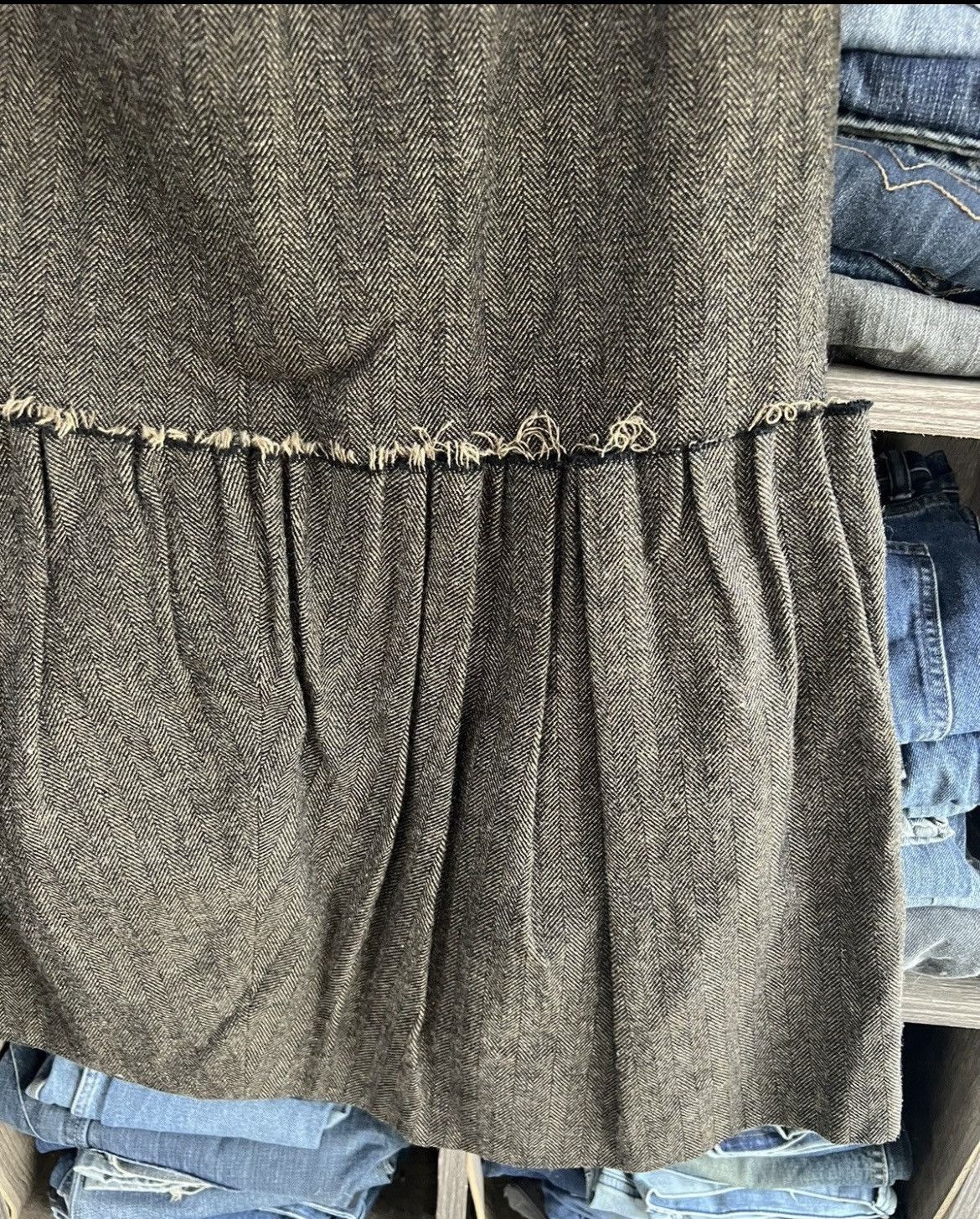 Sunao Kuwahara 🔥Rare Vintage I.S Sunao Kuwahara Reconstruct Skirt Size 24" / US 00 / IT 34 - 7 Thumbnail