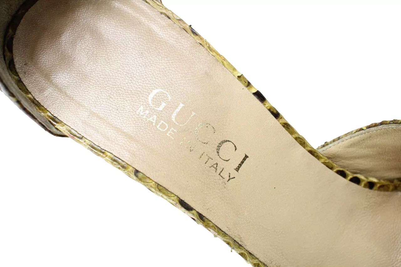 Gucci GUCCI SS 1996 Women's EU 41 Python Horse-Bit Block Heels Size US 11 / IT 41 - 6 Thumbnail