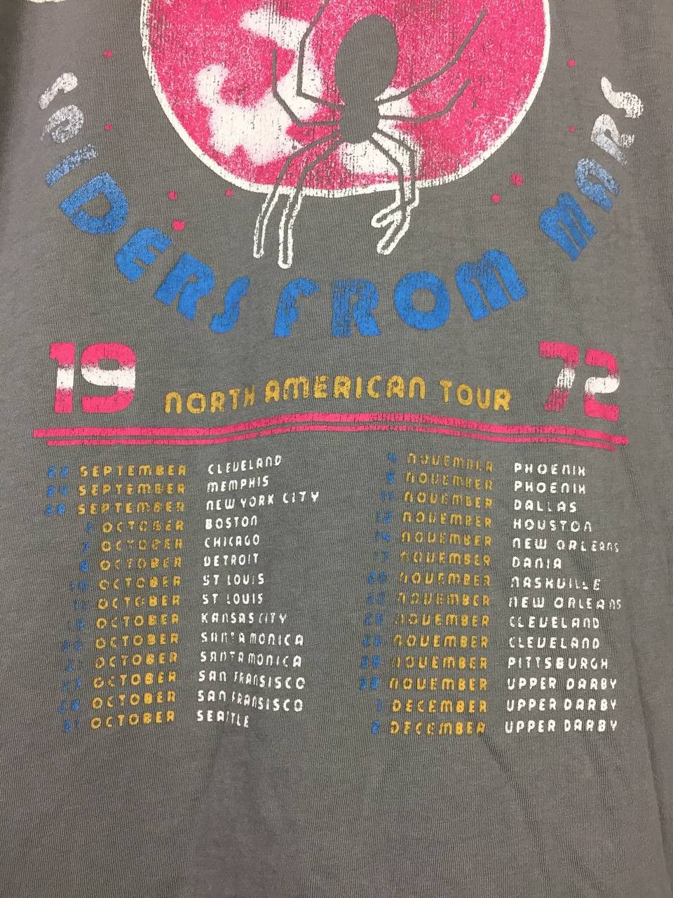 Band Tees × Vintage David Bowie Spiders From Mars 1972 North American Tour Tee Size US L / EU 52-54 / 3 - 7 Thumbnail