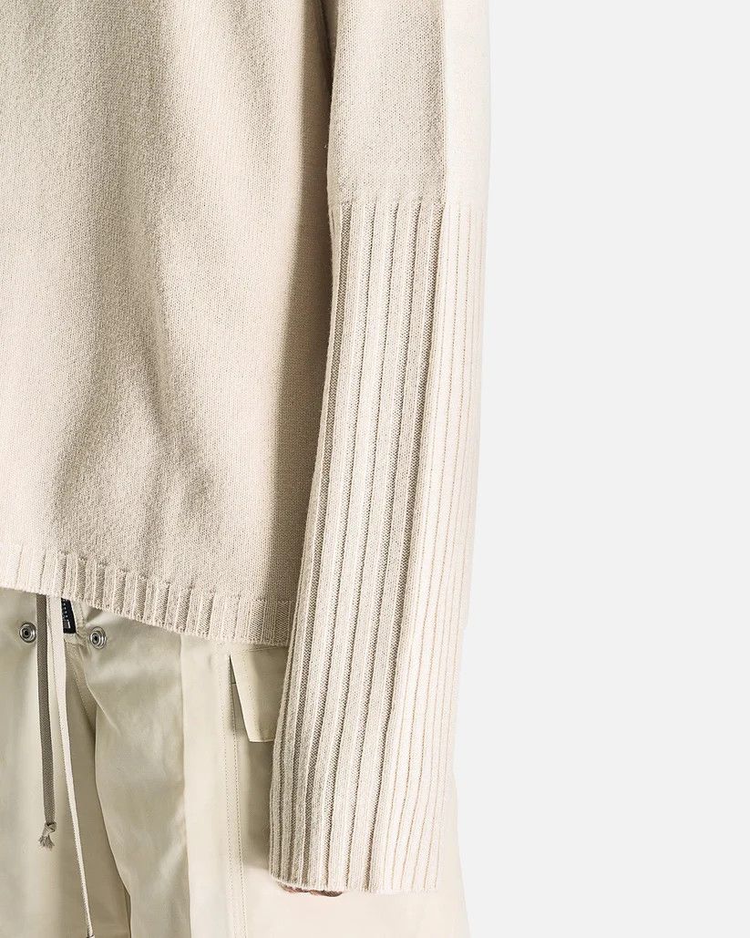 Rick Owens o1s1v1r1oon0825 Reglan Crewneck in Light Beige/Dinge Size US XXL / EU 58 / 5 - 5 Thumbnail