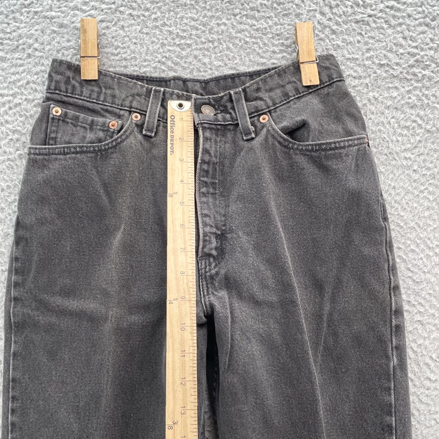 Levi's VTG Levi's 512 Jeans Women's Slim Taper 26x29 Black Denim 90s Grunge Streetwear USA Mens Girls Womens Size 26" / US 2 / IT 38 - 6 Thumbnail