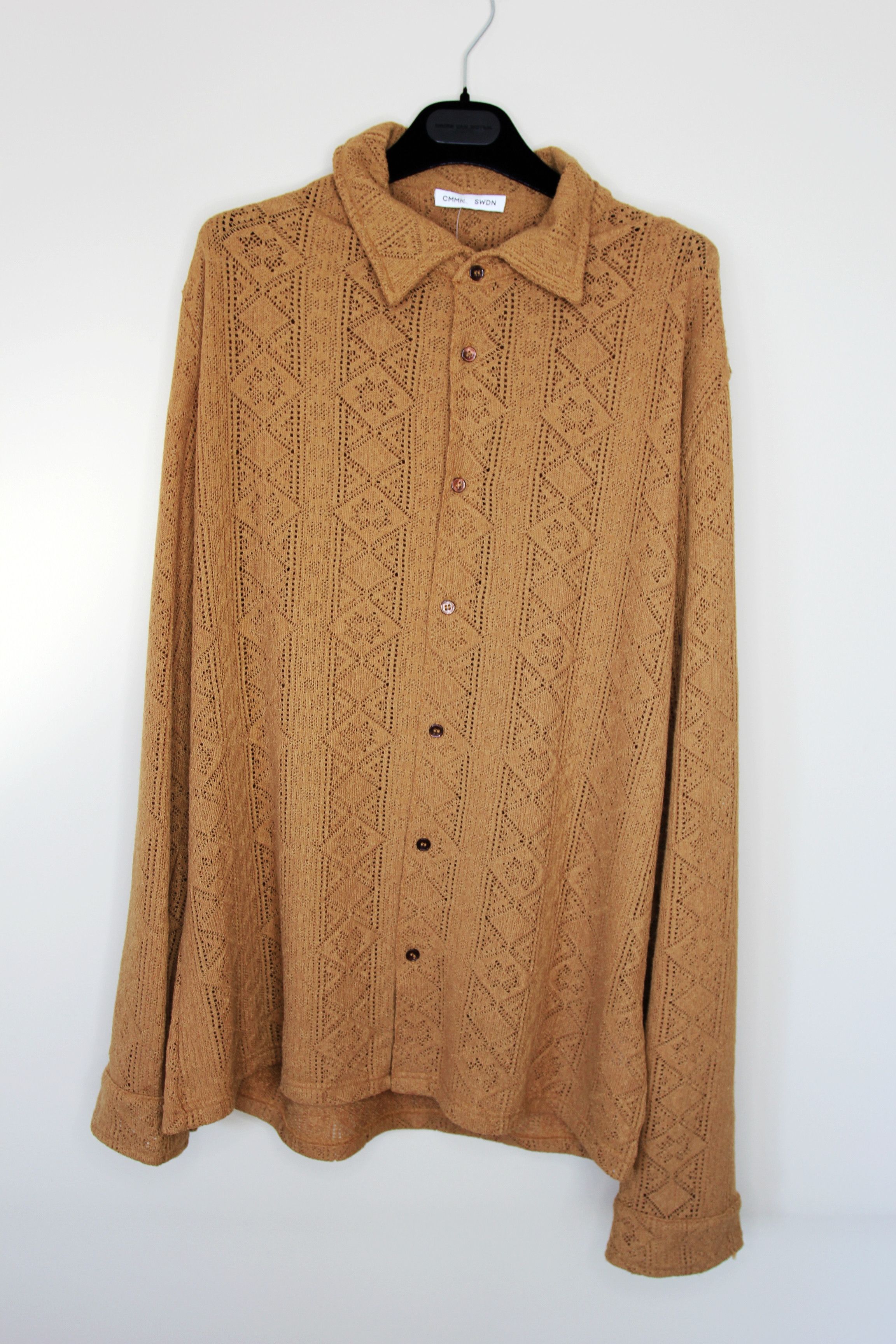 CMMN SWDN BNWT AW23 CMMN SWDN DILAN OPENWORK KNIT SHIRT 50 Size US M / EU 48-50 / 2 - 2 Thumbnail
