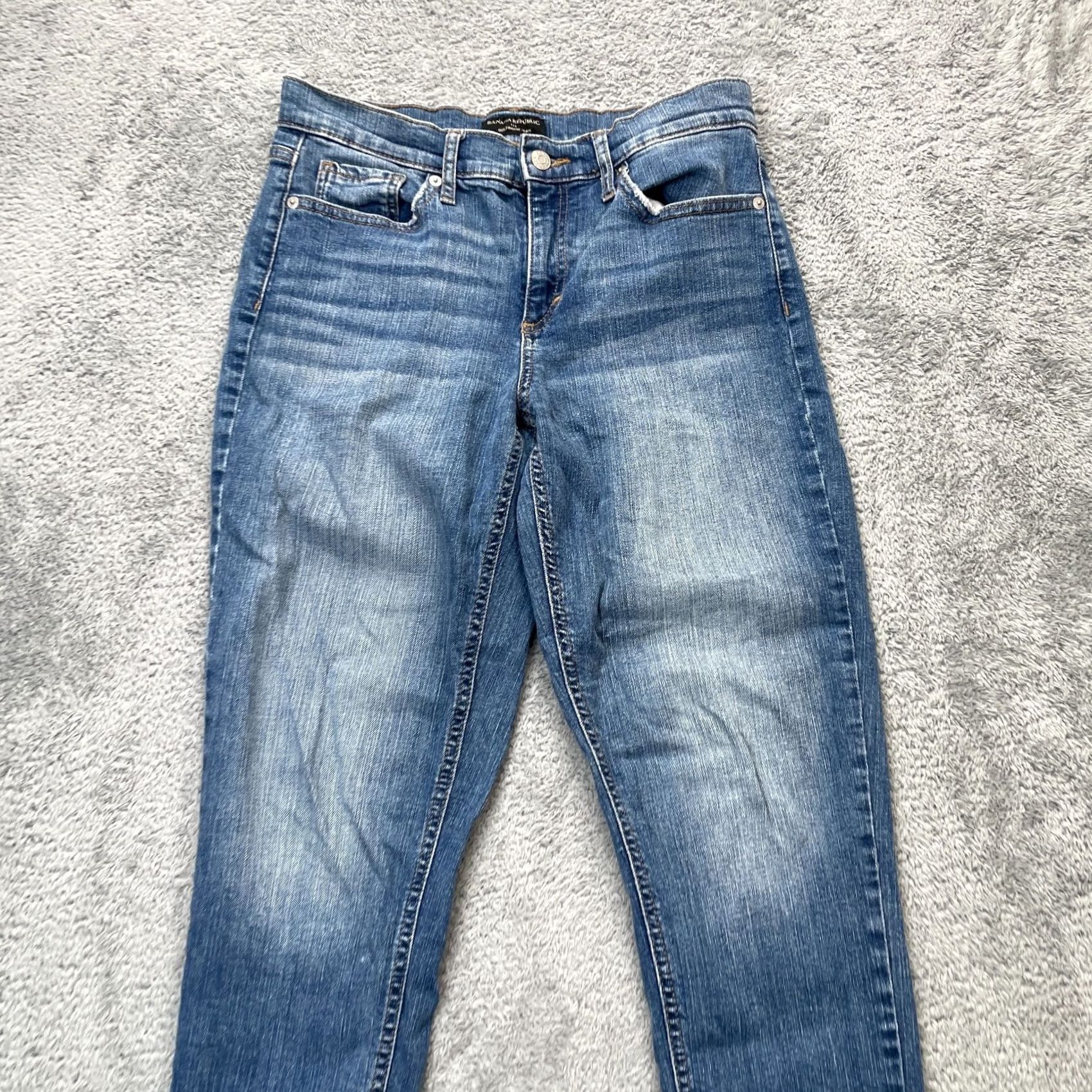 Banana Republic Banana Republic Jeans Womens 27 Blue Skinny Leg Denim Cotton Stretch 5-Pocket Zipper Button Logo Size 30" / US 8 / IT 44 - 6 Thumbnail