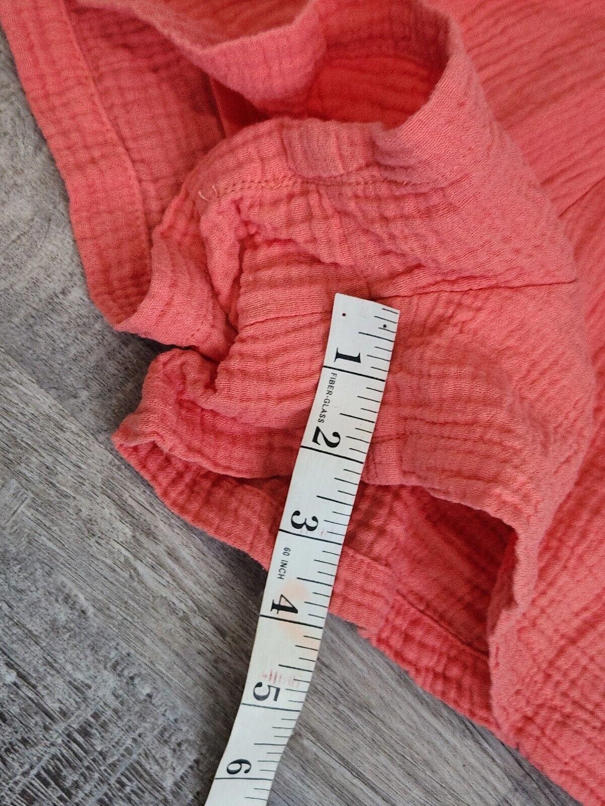 Designer Knox Rose Romper Medium Coral Pink Peach Short Sleeve V Neck Size 32" / US 10 / IT 46 - 7 Thumbnail