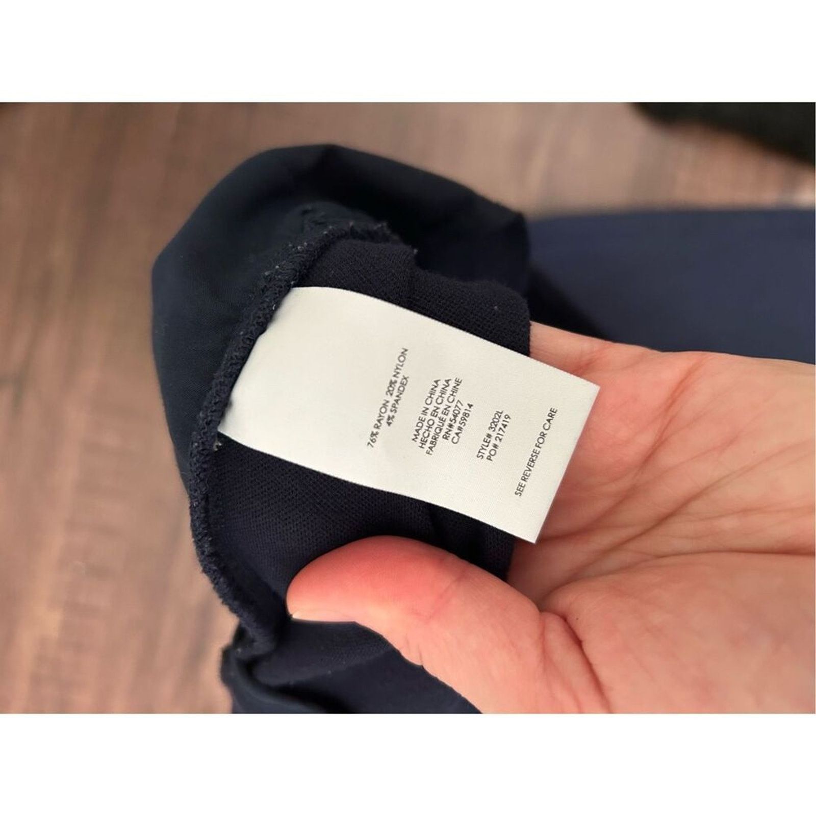 Anthropologie CAbi #3202 Navy Blue Trouser Dress Pants, Stretch, Size 10 Size 32" / US 10 / IT 46 - 6 Thumbnail