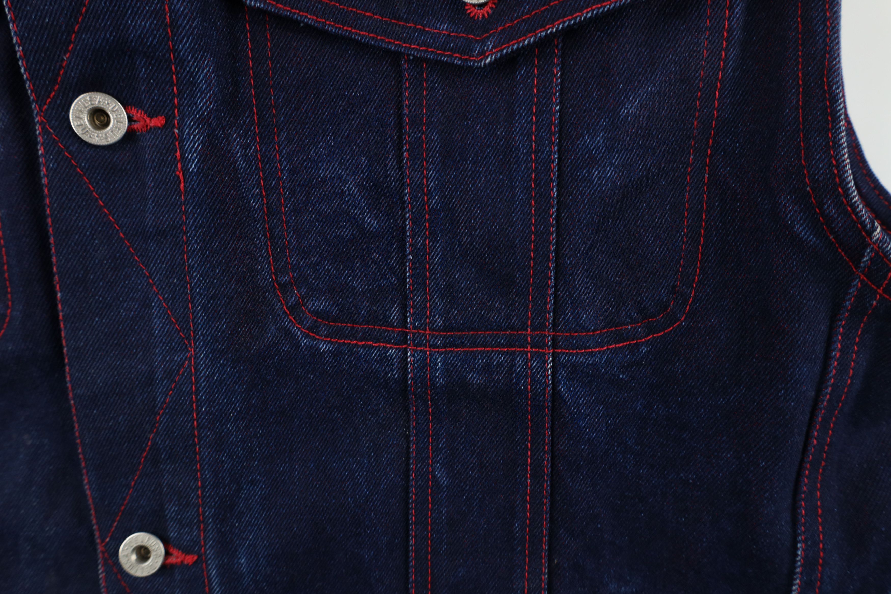Vintage Vintage 90s Y2K Streetwear Denim Jean Trucker Vest Jacket Size US L / EU 52-54 / 3 - 7 Thumbnail