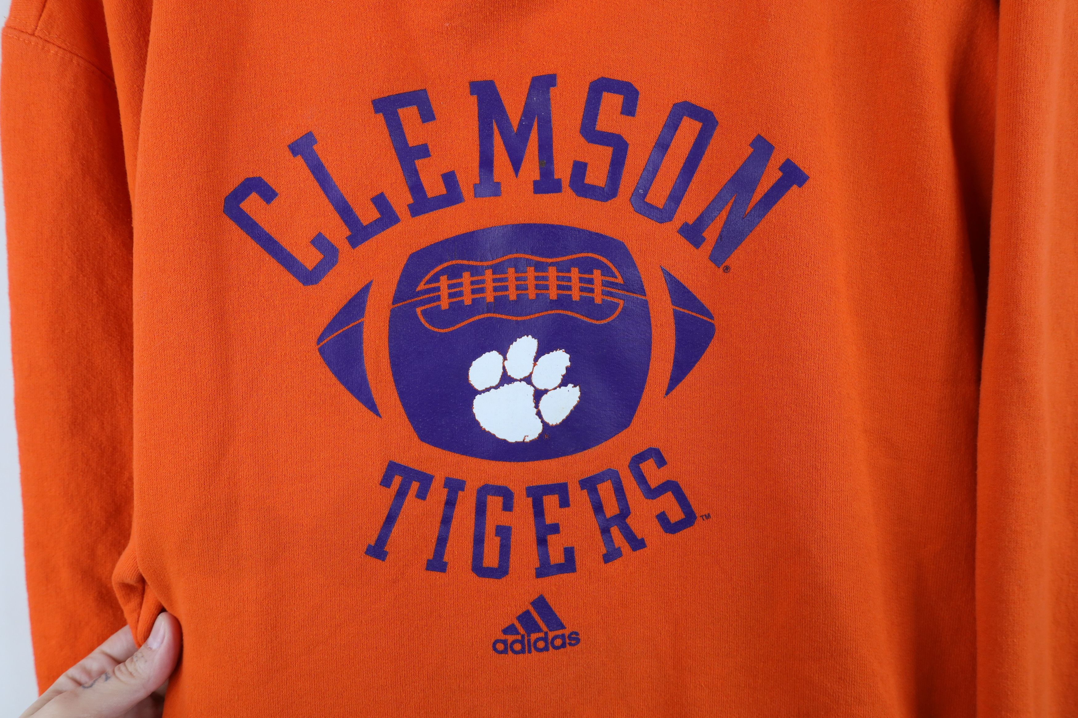 Adidas Vintage Adidas Clemson University Football Hoodie Orange Size US M / EU 48-50 / 2 - 6 Thumbnail