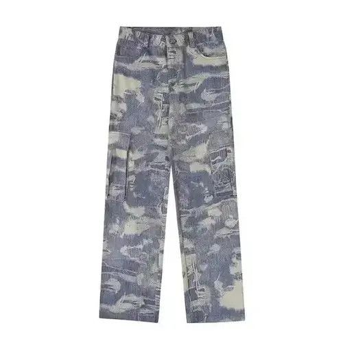 Japanese Brand Tie dye Technical denim cargo pants Men Size US 33 - 3 Thumbnail