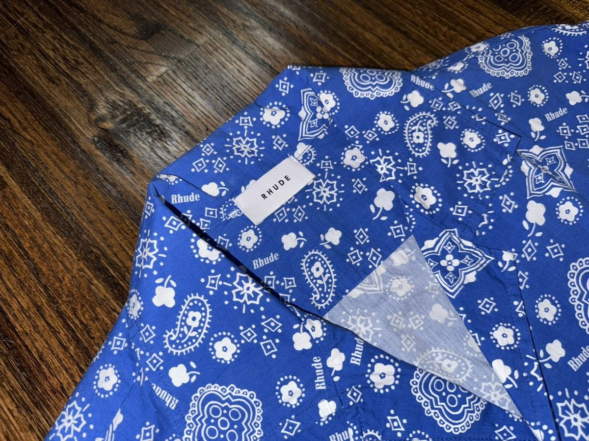 Rhude Rhude Blue Paisley Bandana Button Up Shirt Size Large Size US L / EU 52-54 / 3 - 4 Thumbnail