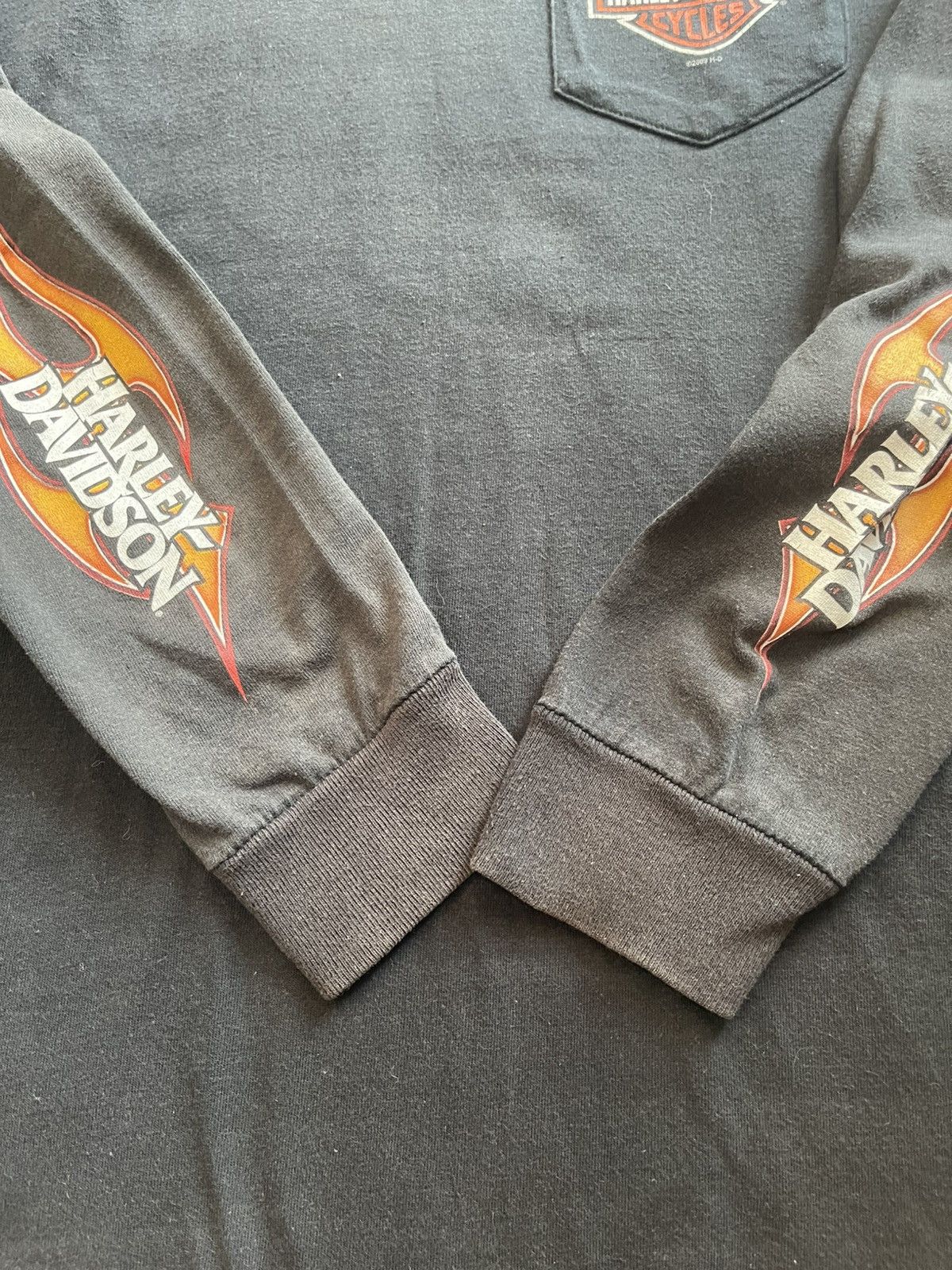 Harley Davidson Vintage 2009 Harley Davidson Long Sleeve Pocket Tee - S Size US S / EU 44-46 / 1 - 5 Thumbnail