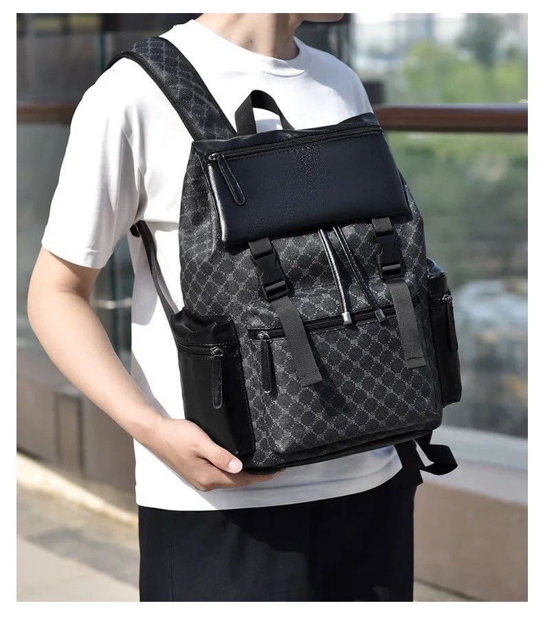 Japanese Brand Streetwear faux leather waterproof backpack Size ONE SIZE - 5 Thumbnail