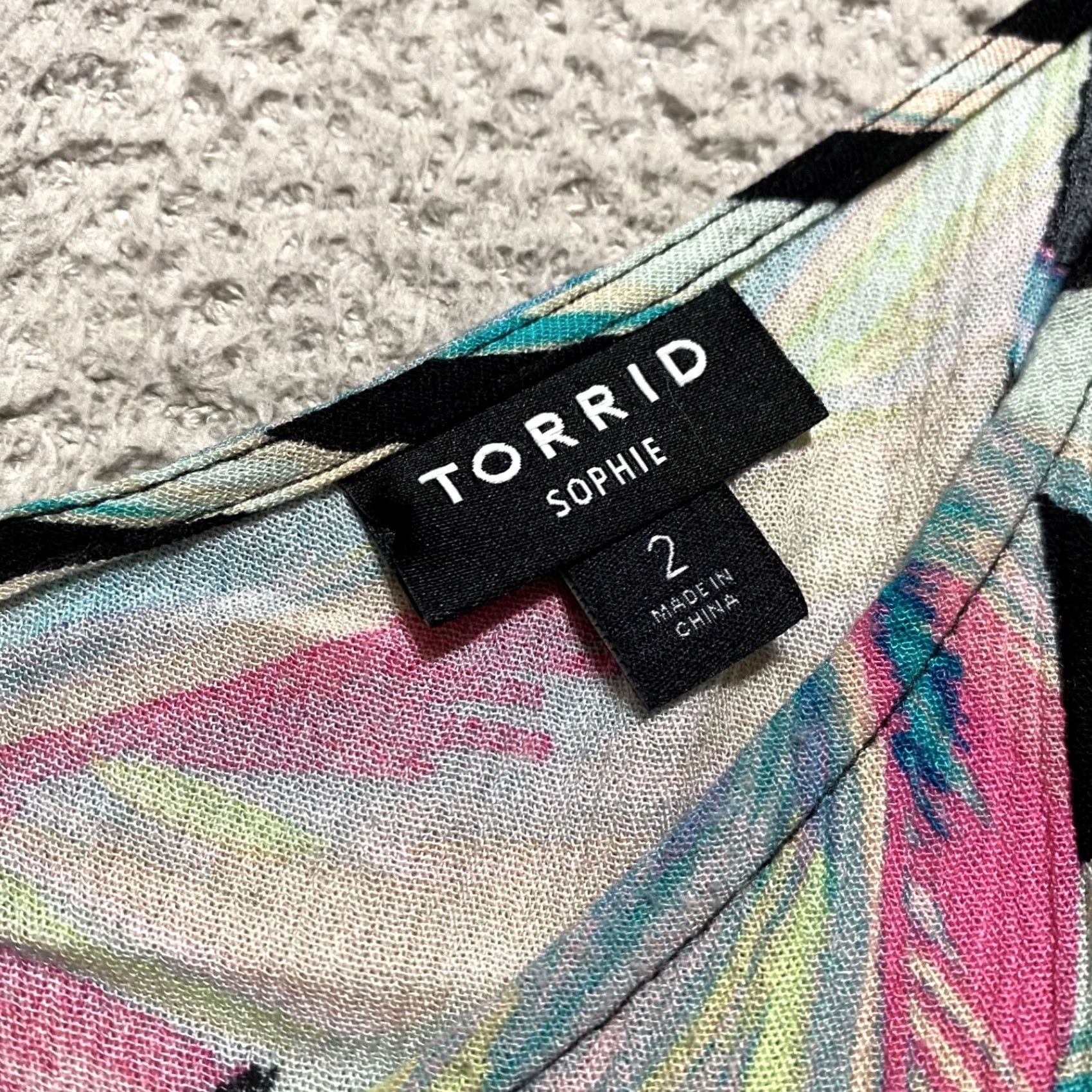 Torrid Torrid Sophie Tank Plus 2X Multicolor Floral Camisole Sleeveless Spaghetti Strap Shirt Womens Size XXL / US 16-18 / IT 52-54 - 3 Thumbnail