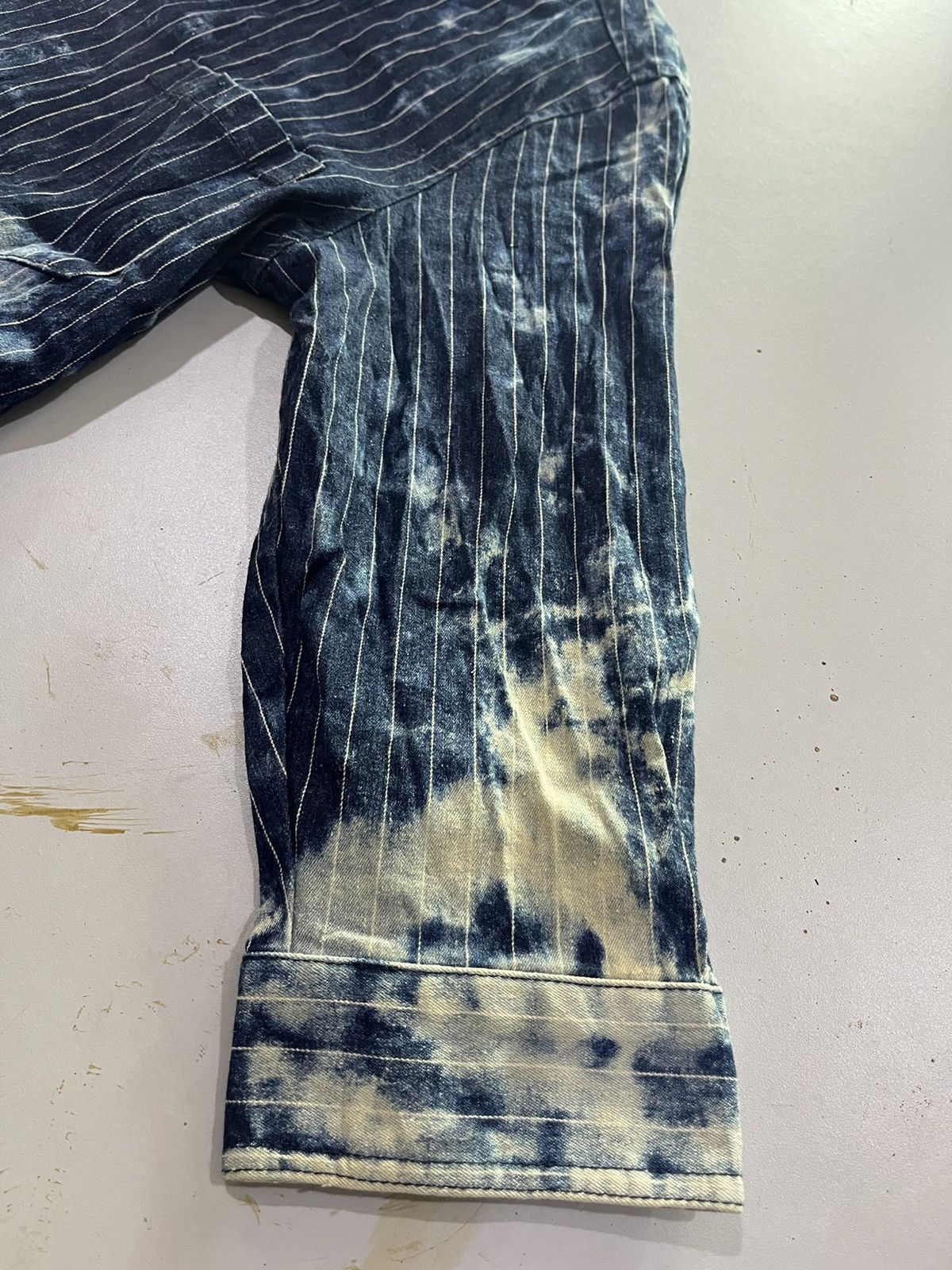 If Six Was Nine Vintage Semantic design acid wash button up shirt Size US M / EU 48-50 / 2 - 4 Thumbnail