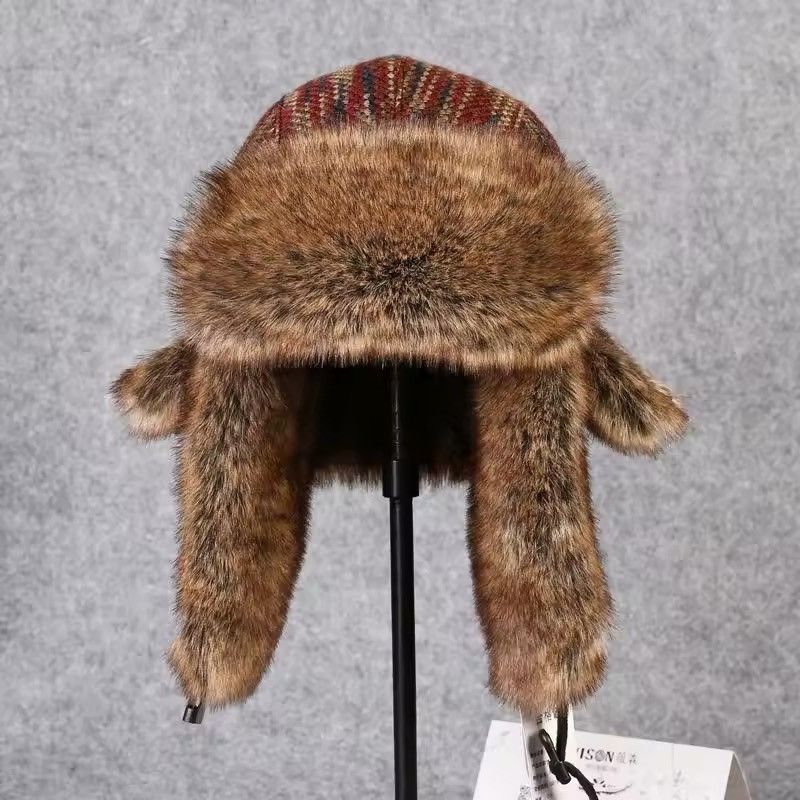 Vintage Vintage Bomber Hat Rex Rabbit Fur Trapper Hat Size ONE SIZE - 2 Thumbnail