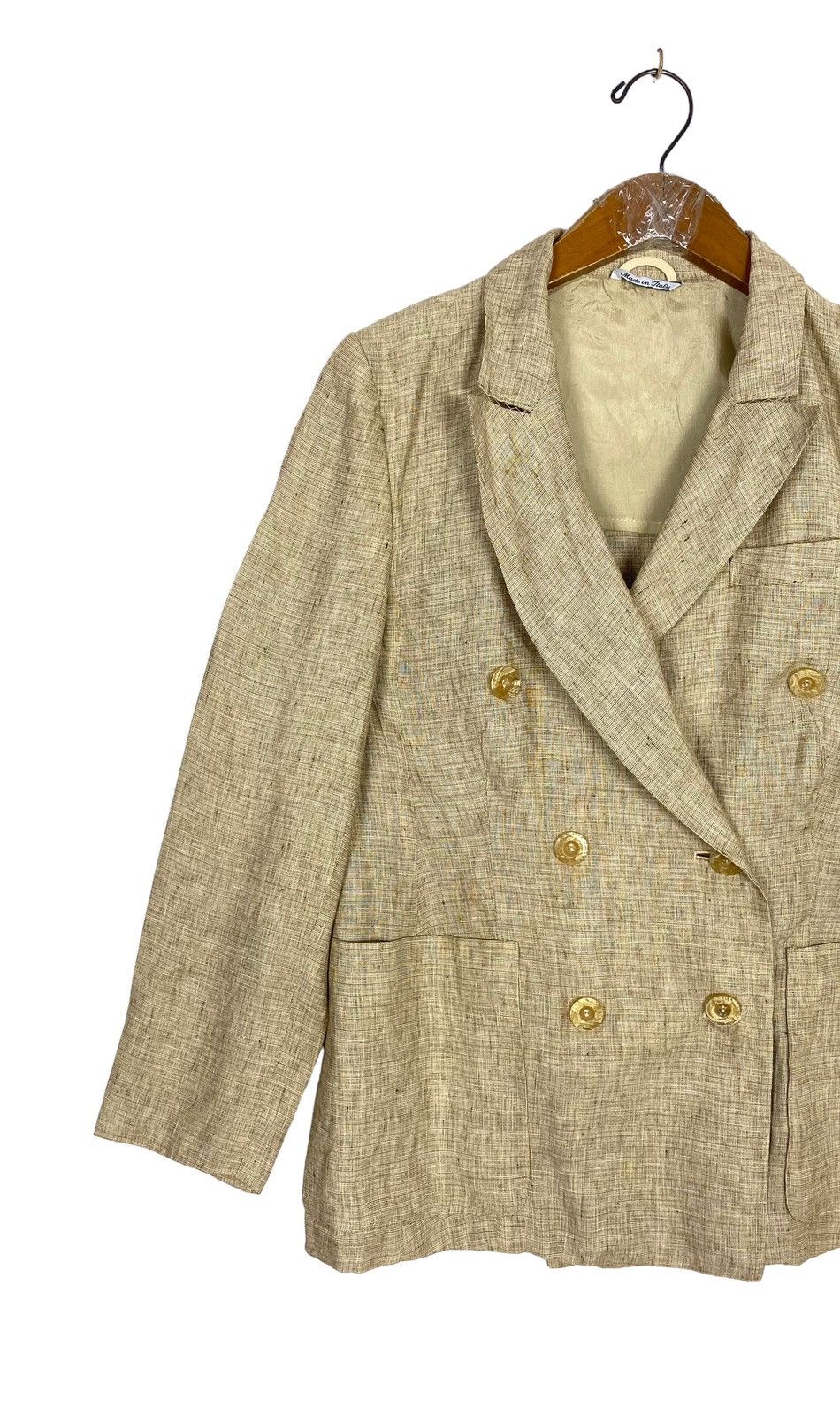 Vintage Rare‼️ Vtg Marina Rinaldi Linon Double Breasted Blazer Italy Size M / US 6-8 / IT 42-44 - 2 Thumbnail