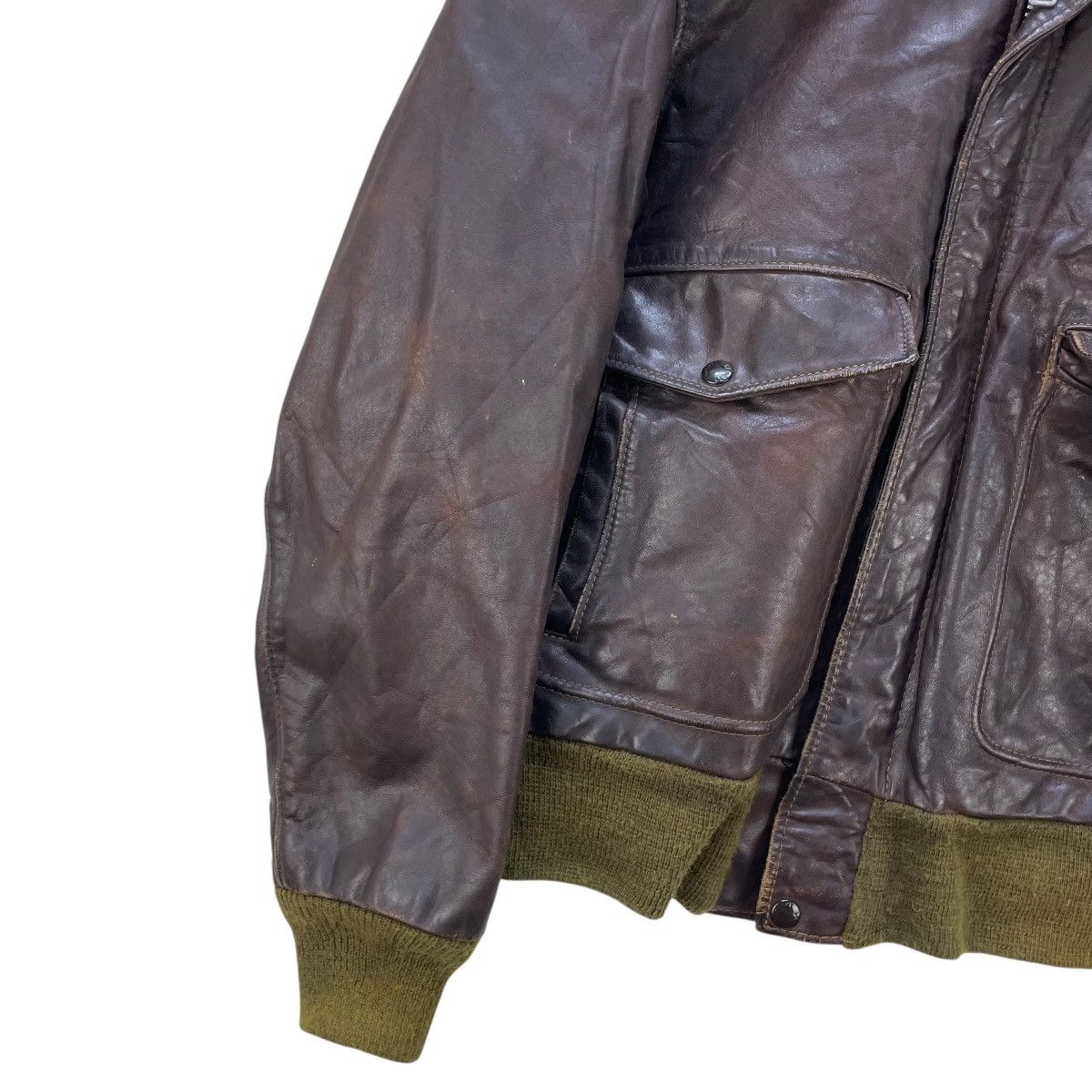 Schott 💥 vintage Schott leather aviator bomber flight jacket Size US M / EU 48-50 / 2 - 4 Thumbnail