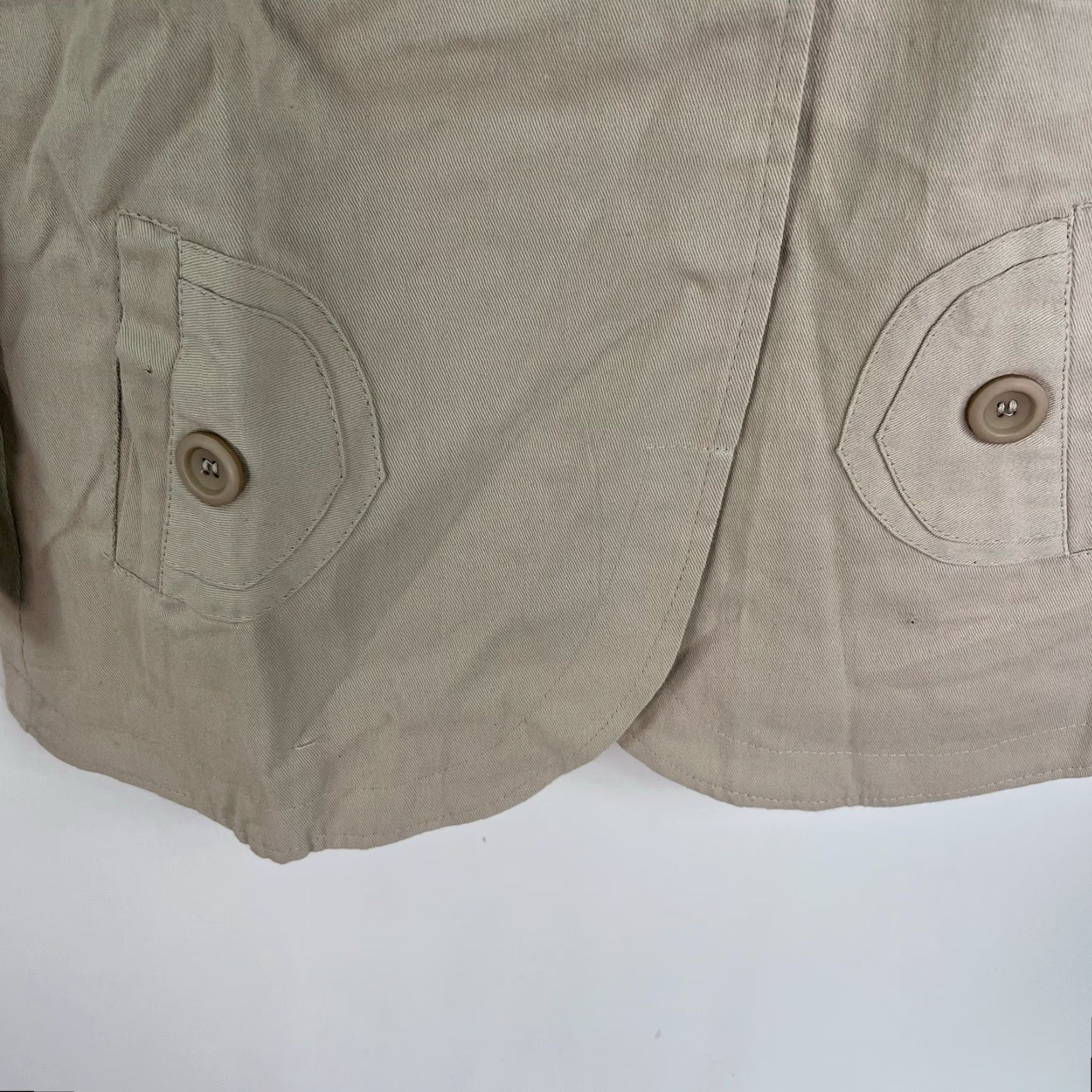 Max Mara VINTAGE Max Mara Trench Coat Womens Medium Tan Cotton Blend Classic Designer 90s Dressy Casual Size M / US 6-8 / IT 42-44 - 4 Thumbnail