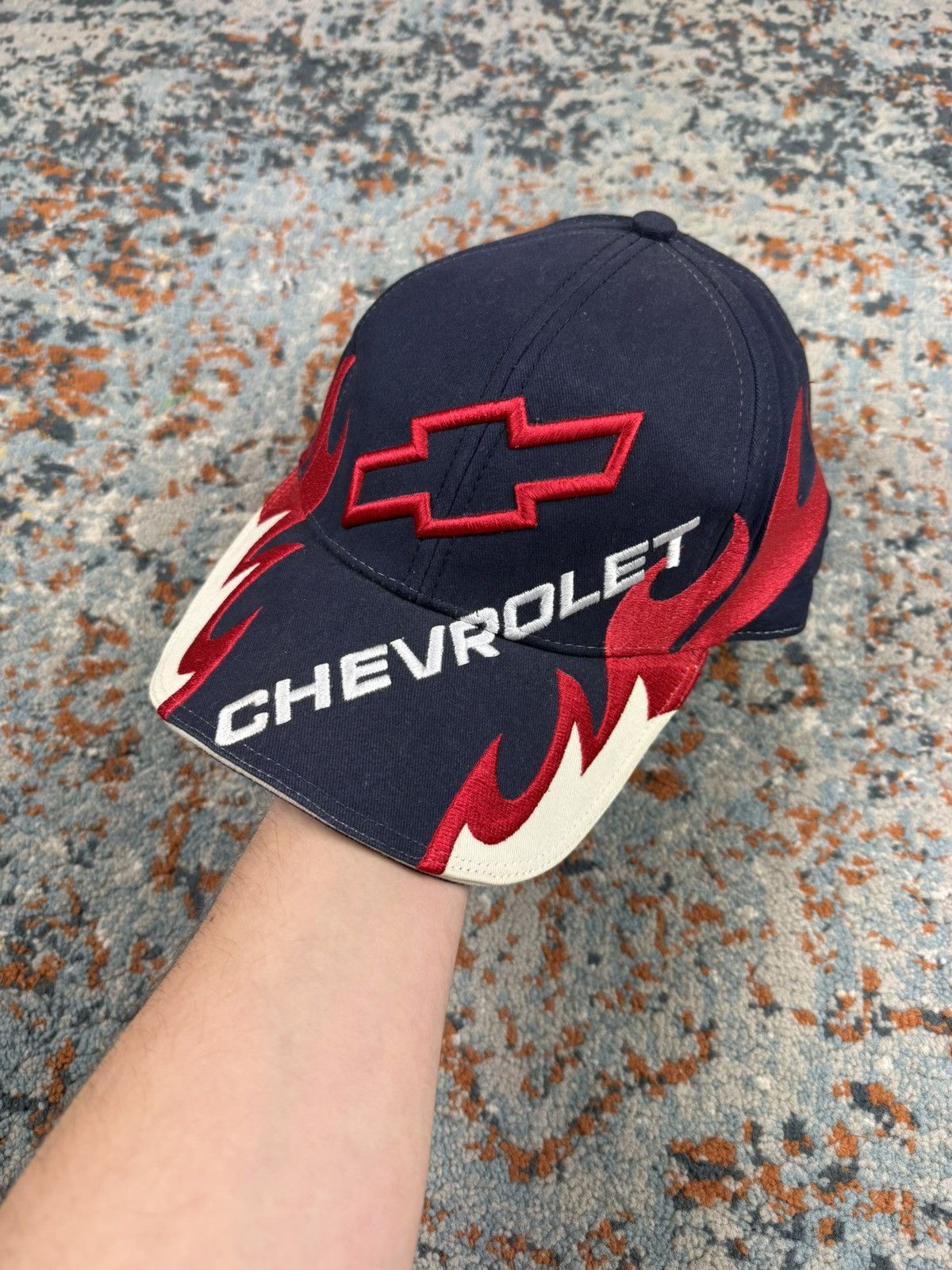 Chevrolet Vintage 90s Chevrolet embroidered flames fire graphic hat Size ONE SIZE - 1 Thumbnail