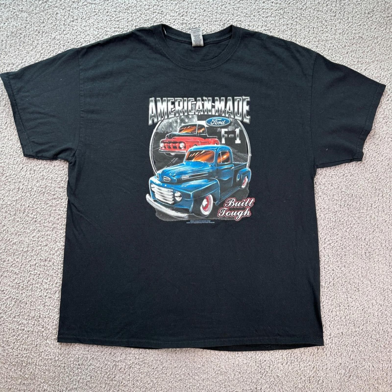 Gildan American Made Ford F1 Truck Built Tough T Shirt Gildan Men Size US XL / EU 56 / 4 - 6 Thumbnail