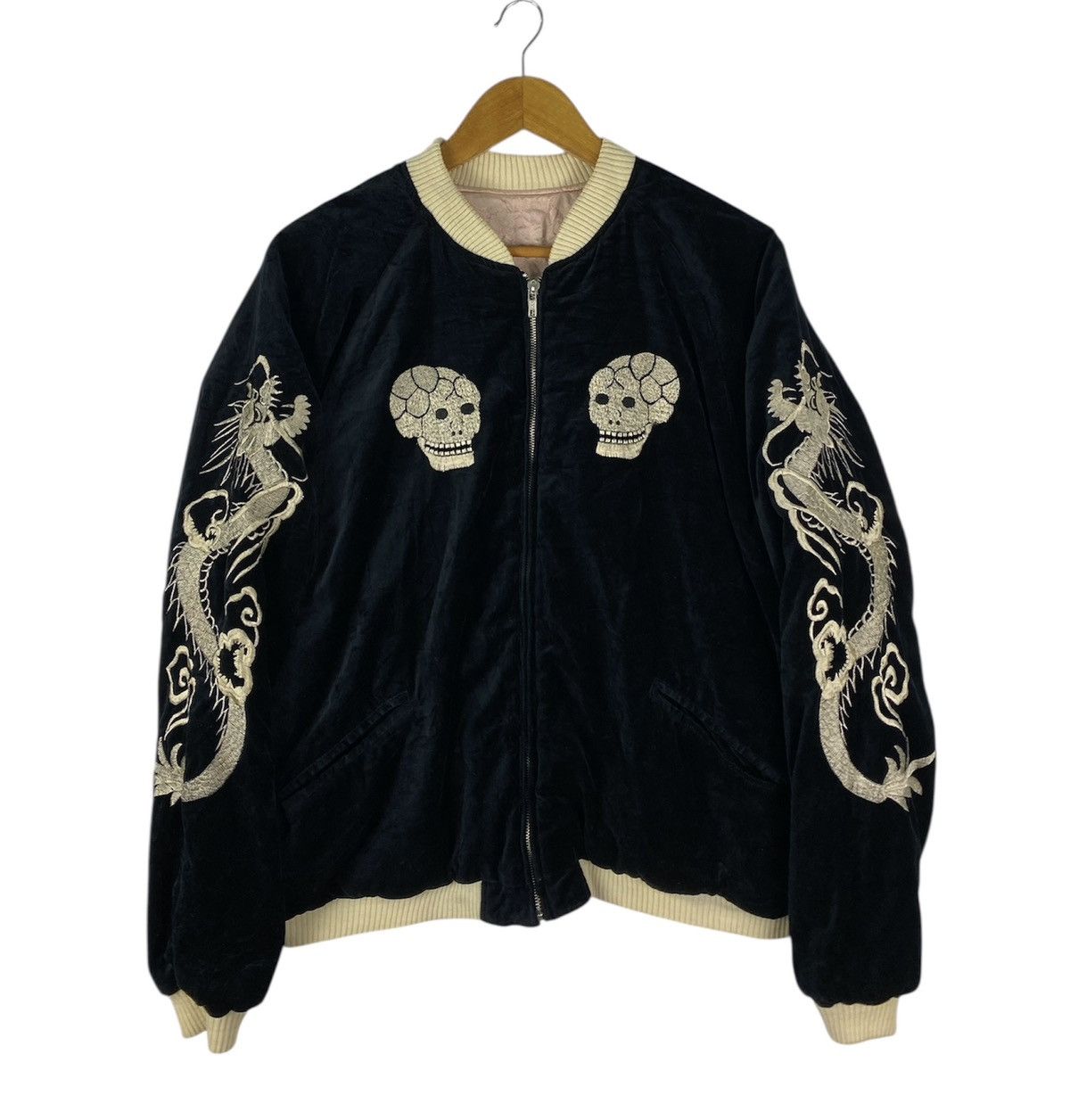 Japanese Brand Grail🔥Vintage Sukajan Rayon Reversible Bomber Jacket Size US L / EU 52-54 / 3 - 13 Thumbnail