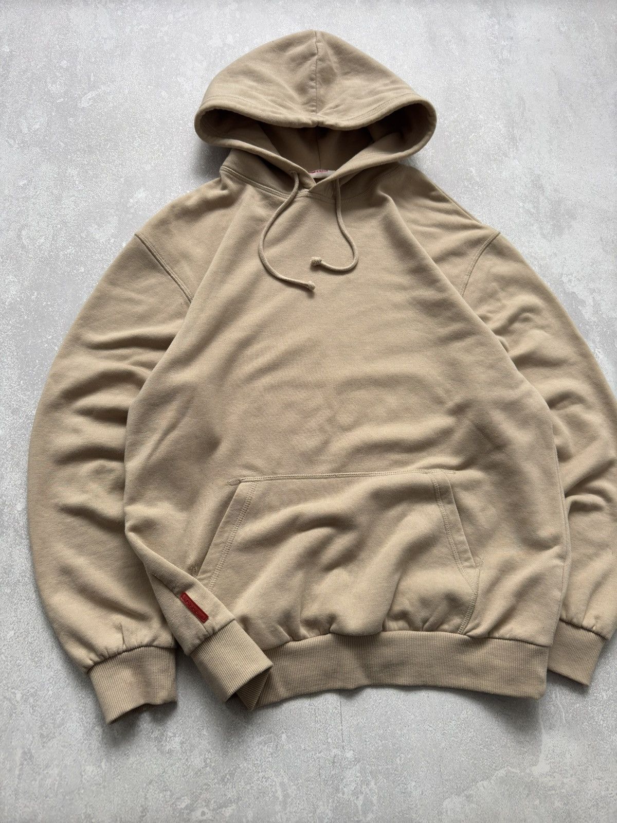 Prada × Vintage Vintage Prada Red Tab Luxury Beige Hoodie 00s Size US S / EU 44-46 / 1 - 4 Thumbnail