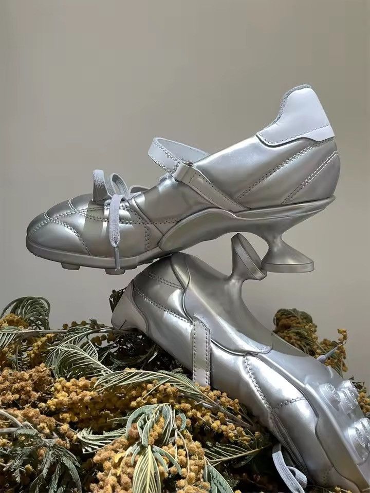 Other Design Lace Up Ballet Strap Heels Sportswear Shoes Size US 9 / IT 39 - 3 Thumbnail
