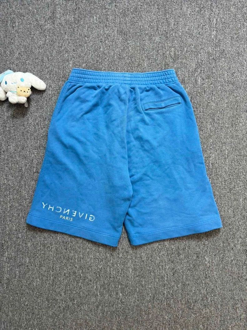 Givenchy Givenchy SizeS Blue Printed Death Logo Letter Lace-Up Short Size US 31 - 2 Thumbnail