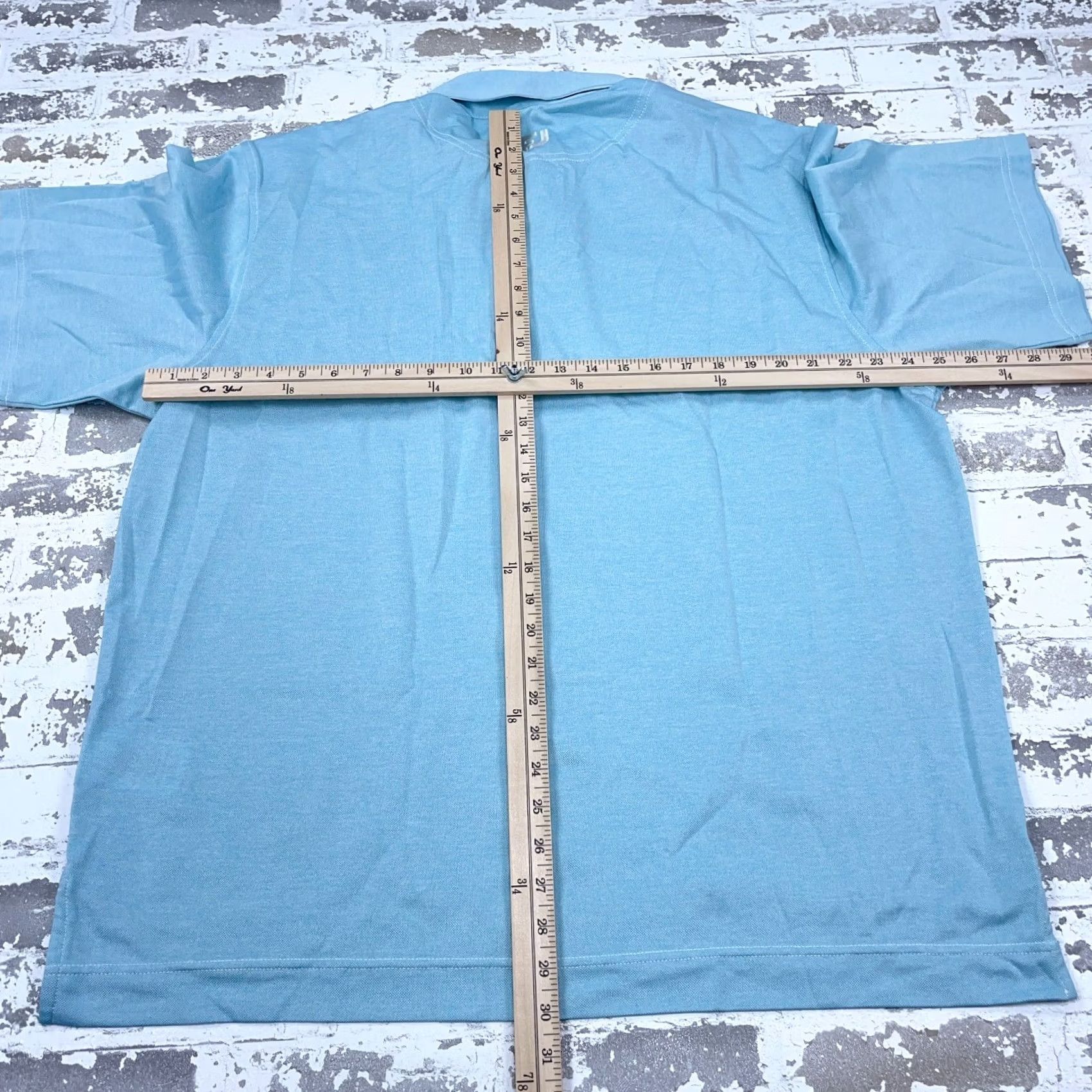 Footjoy Foot Joy Polo Shirt Men XL Light Blue Performance Golf Flat Pocket Stretch Size US XL / EU 56 / 4 - 7 Thumbnail