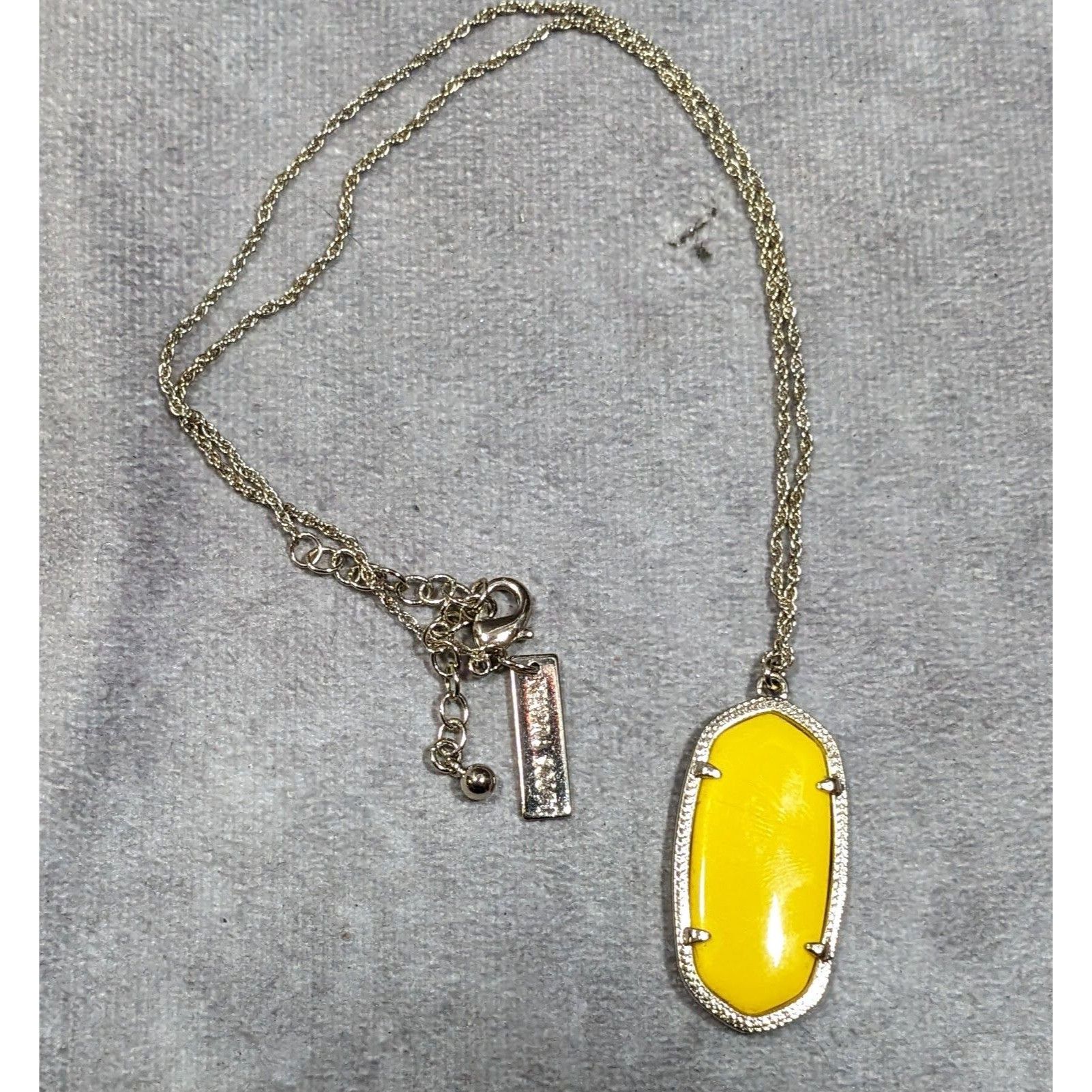 Kendra Scott Kendra Scott Preppy Yellow And Gold Tone Pendant Necklace Size ONE SIZE - 8 Thumbnail