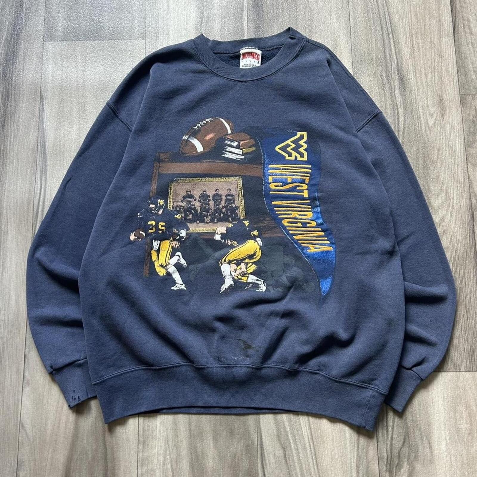 Nutmeg Vintage 90’s West Virginia Football Nutmeg Sweatshirt L Size US L / EU 52-54 / 3 - 1 Thumbnail