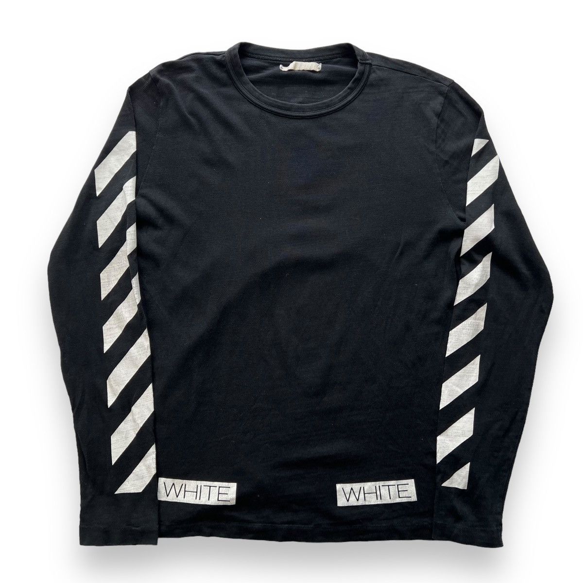 Off-White Off-White Blue Collar Diagonal Long Sleeve T Shirt Size US S / EU 44-46 / 1 - 2 Thumbnail