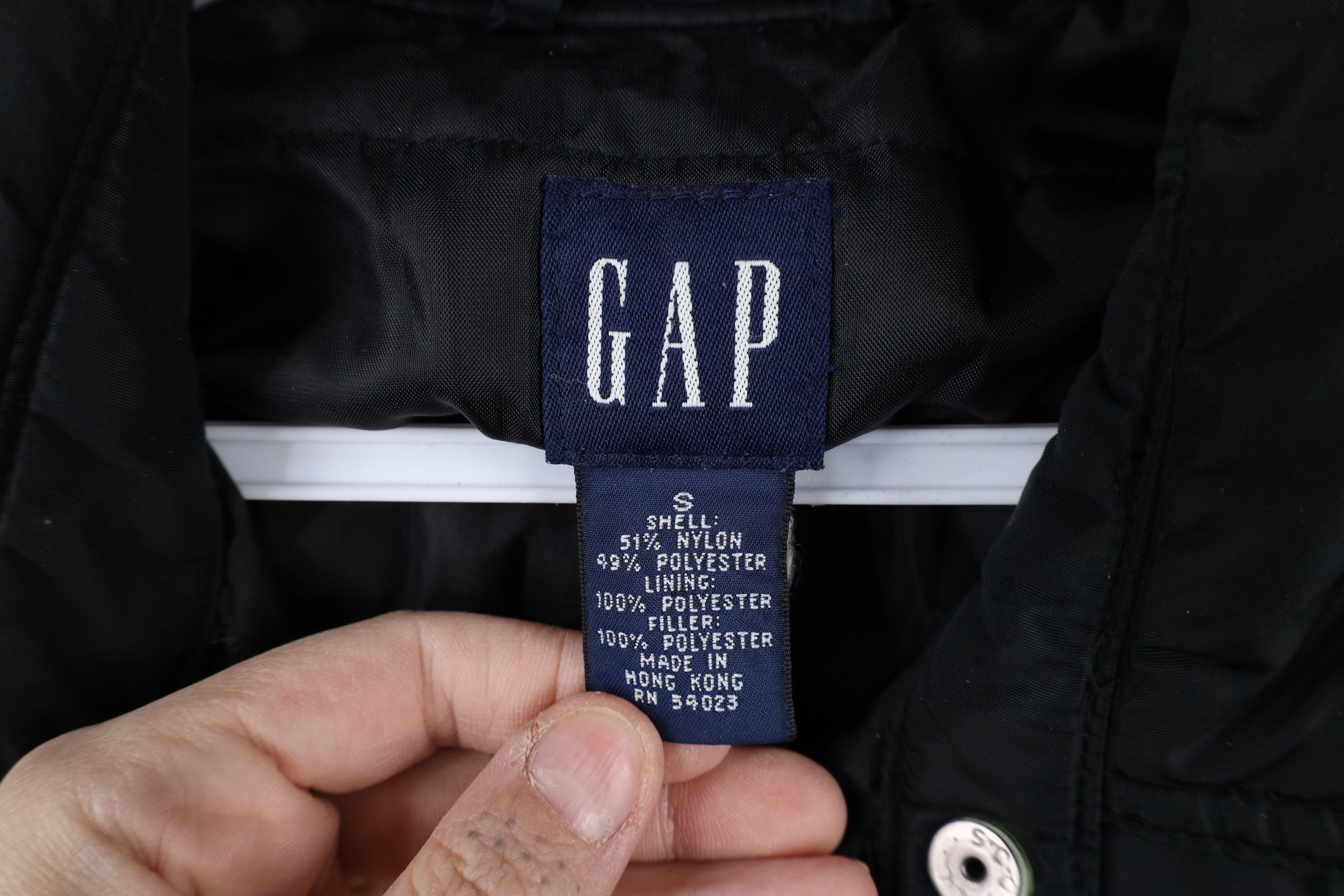 Gap × Vintage Vintage 90s Y2K Gap Full Zip Motorcycle Bomber Jacket Black Size S / US 4 / IT 40 - 9 Thumbnail