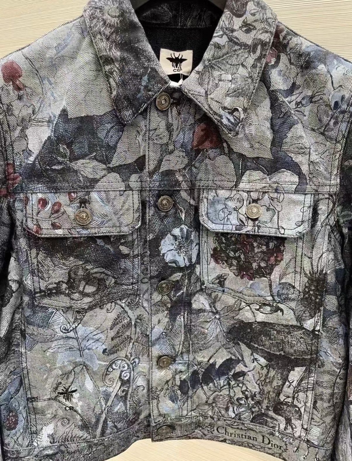 Dior Dior Floral Pattern Denim Cropped Jacket J33 Size S / US 4 / IT 40 - 5 Thumbnail