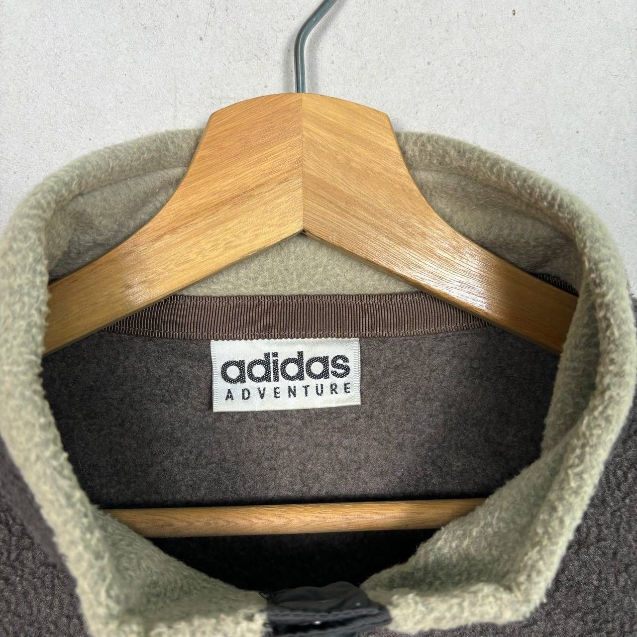 Adidas Vintage 90s Adidas Adventure Light Brown Fleece Jacket Size US L / EU 52-54 / 3 - 4 Thumbnail