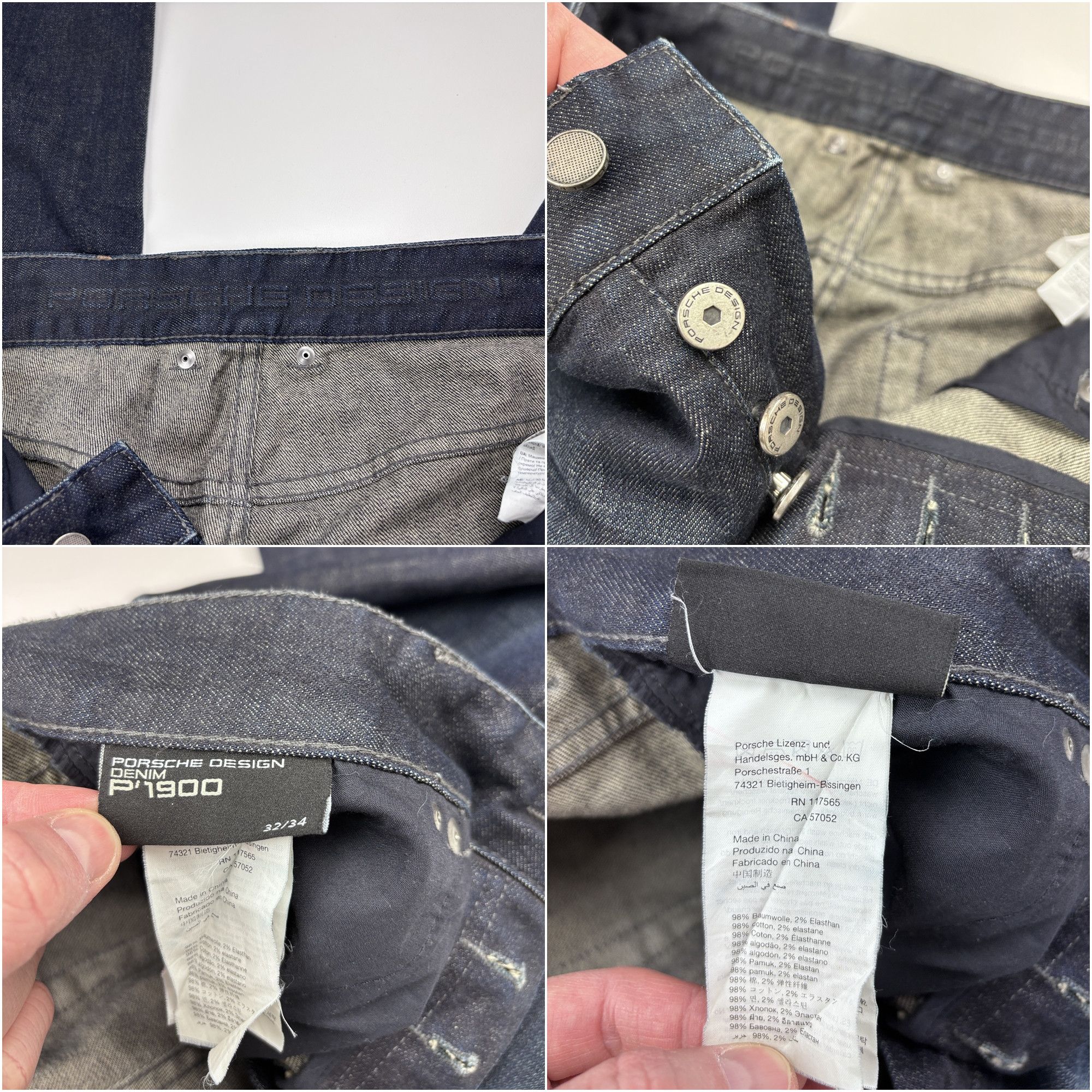 Porsche Design Porsche Design Japanese Denim Jeans P'1900 Navy Blue 32x34 Size US 32 / EU 48 - 9 Thumbnail