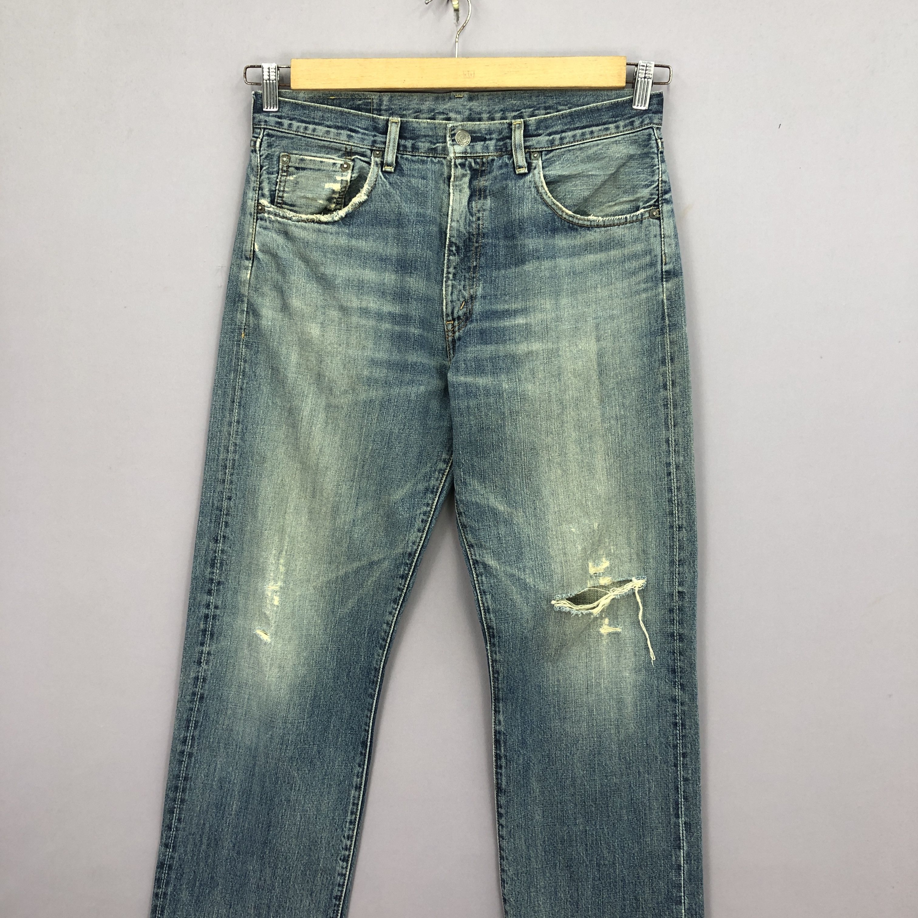 Levi's Vintage Levis Selvedge Jeans Levi's Redline Mud Wash Denim Size US 32 / EU 48 - 3 Thumbnail