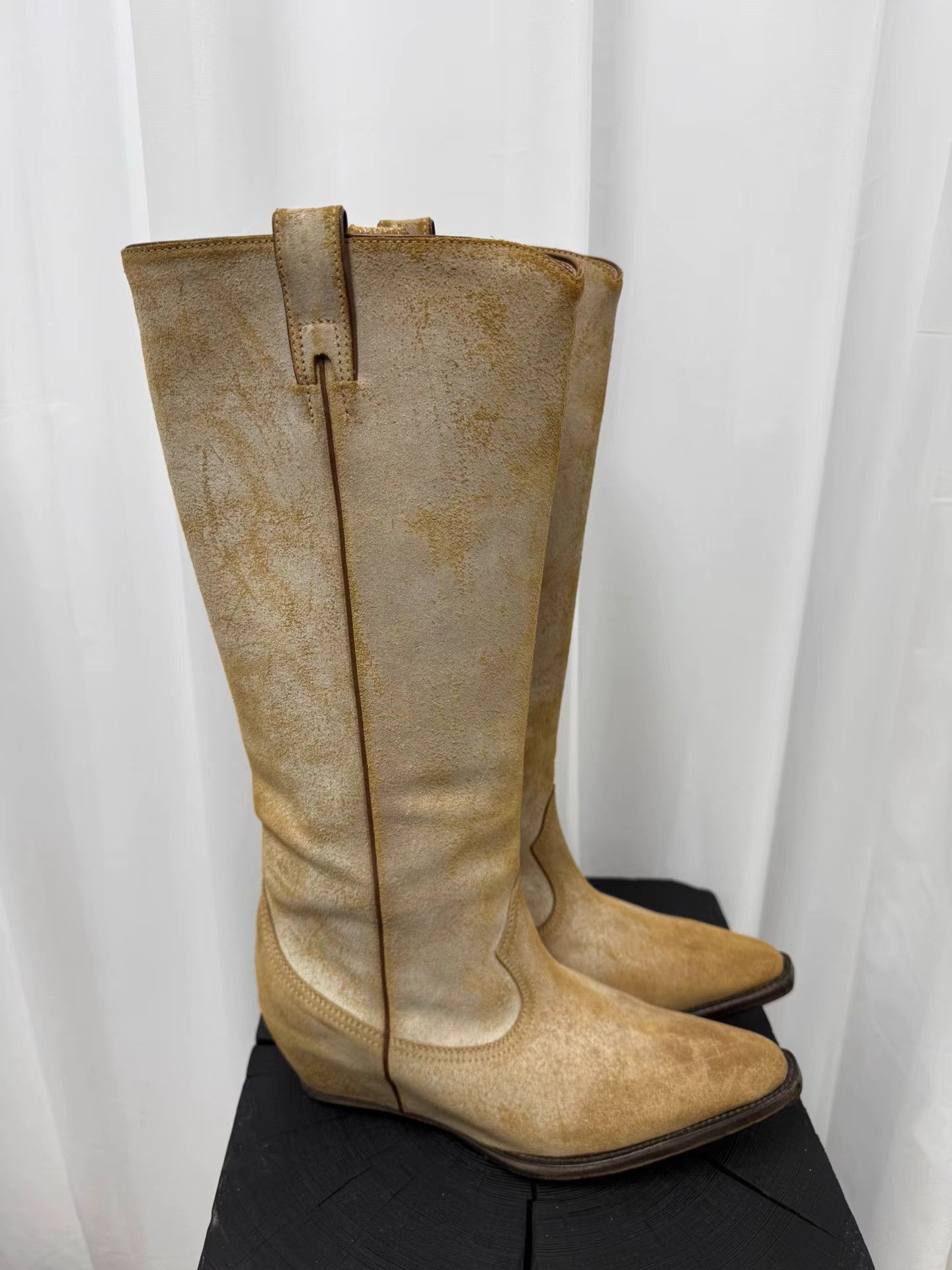 Maison Margiela Maison Margiela Suede High-Top Wedge Boots K20 Size US 7 / IT 37 - 1 Thumbnail