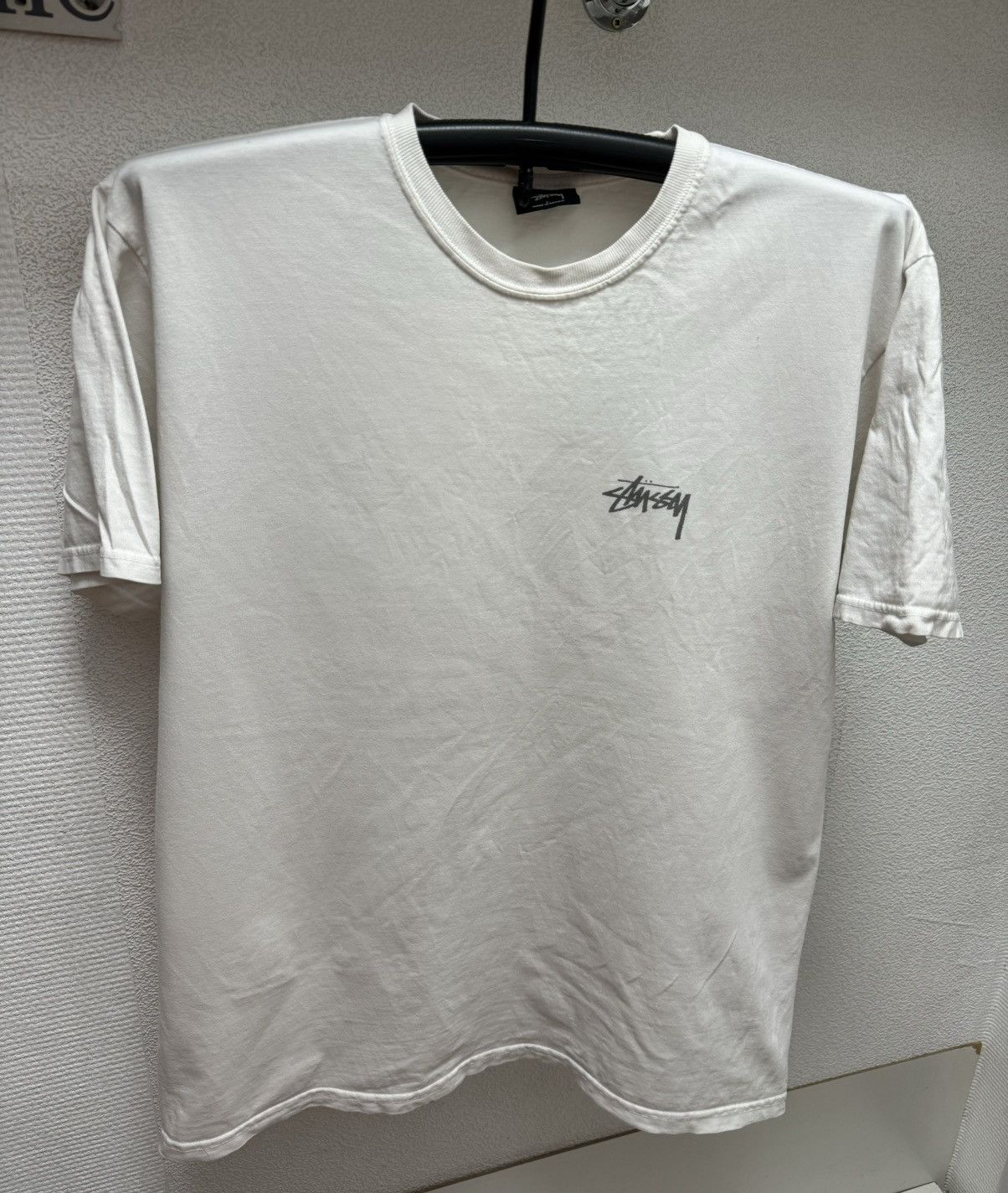 Stussy big logo vintage white t-shirt L sz madeinusa